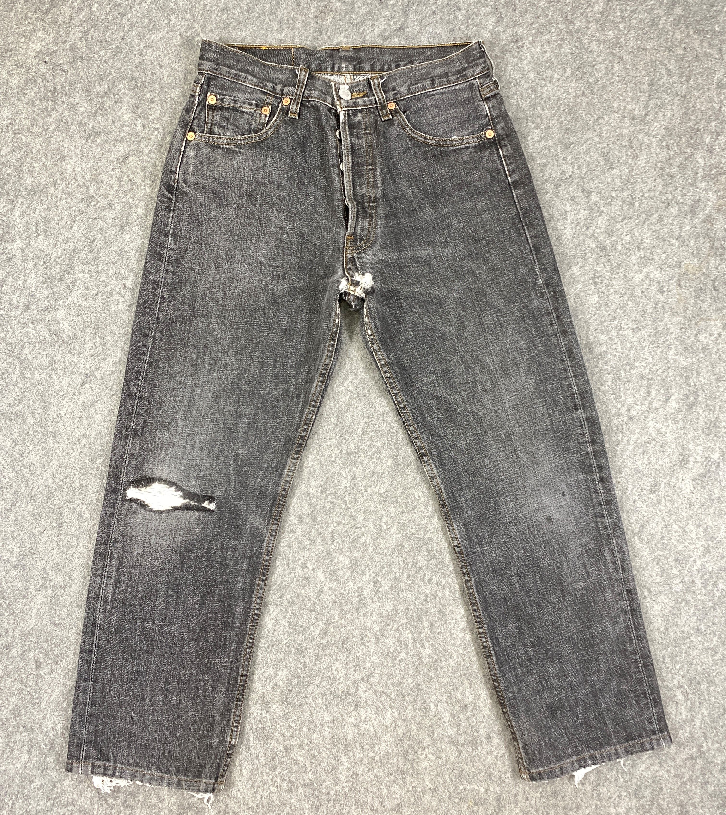 Levi's Black Vintage Levis 501 Jeans 28x25.5 - JN3083 Size US 28 / EU 44 - 1 Thumbnail