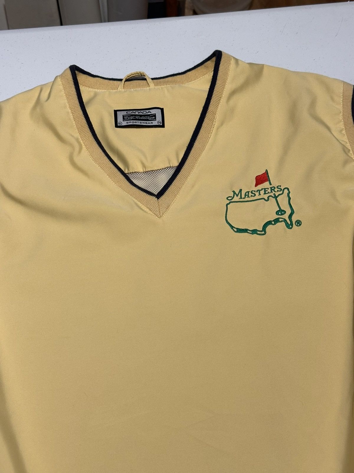 Vintage Vintage Y2K Masters Golf V neck yellow Pullover Vest Size US XL / EU 56 / 4 - 2 Thumbnail