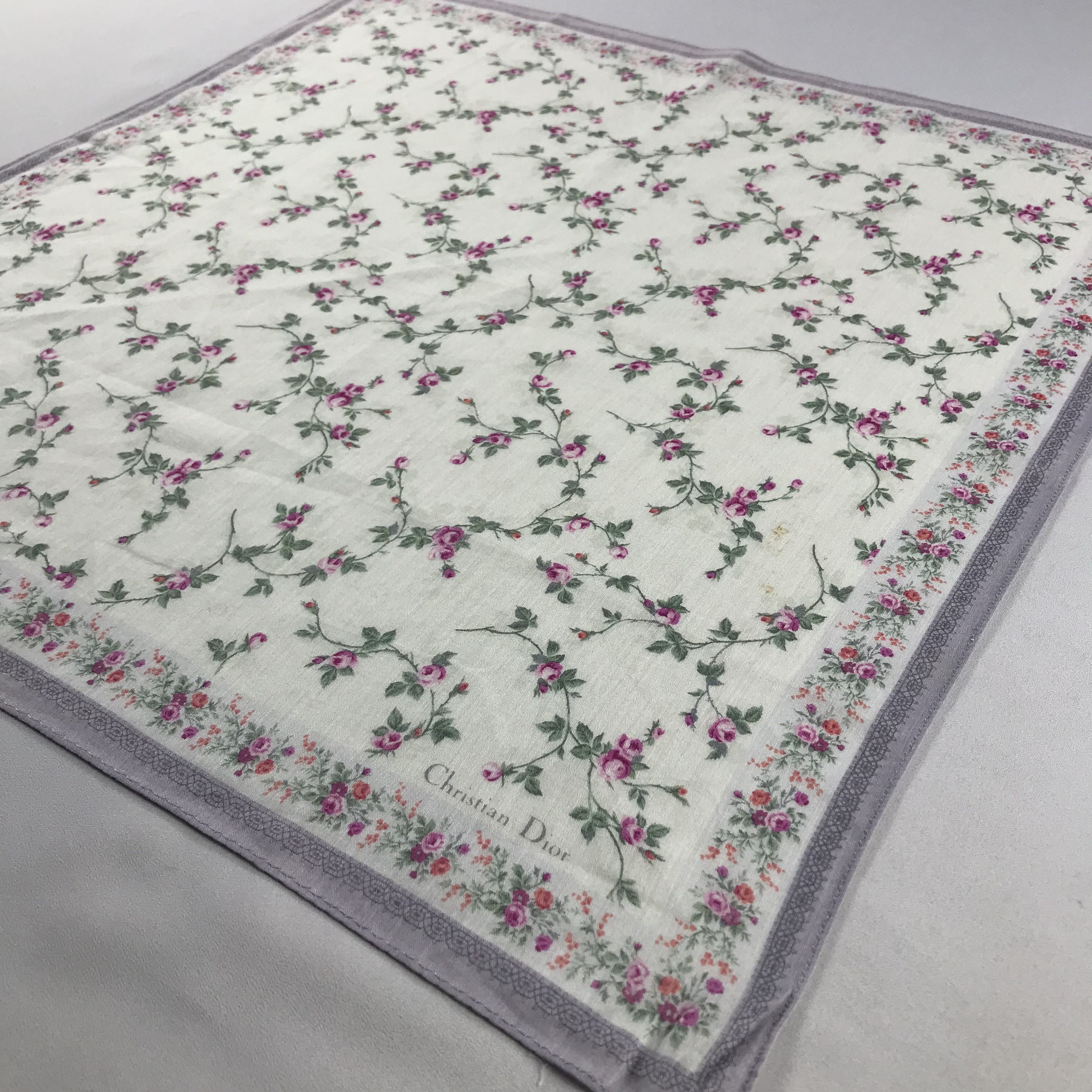 Vintage Christian Dior Handkerchief / Bandana / Neckerchief C540 Size ONE SIZE - 4 Thumbnail