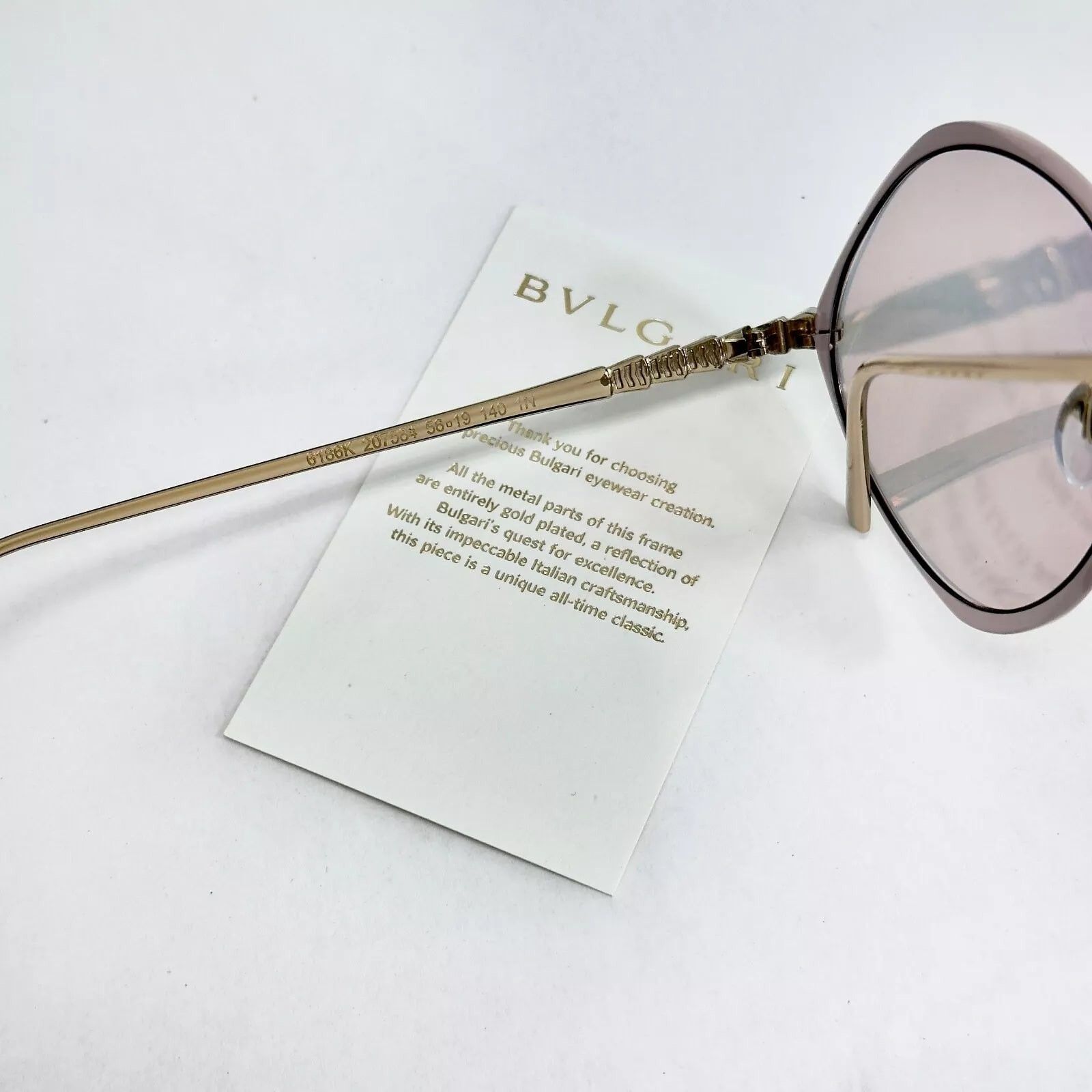 Bvlgari BVLGARI Le Gemme 6186 Pink Enamel 18K Mirrored Gold BV6186K Size ONE SIZE - 2 Thumbnail