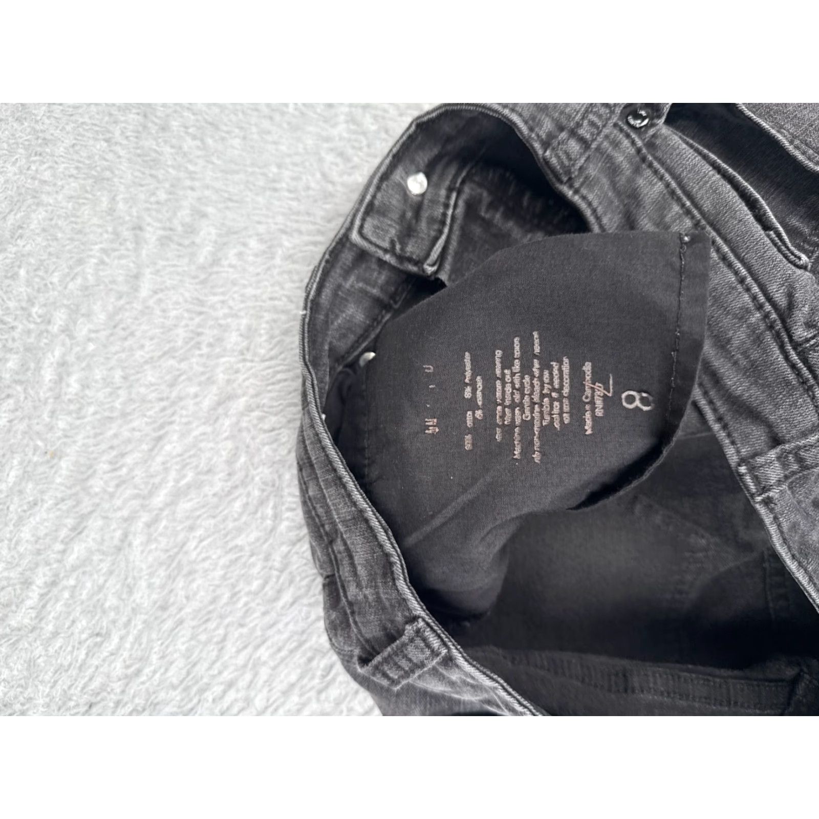 Denime JLo Jennifer Moore Jeans Women 8 Black Denim Capri Straight Leg Low Rise 28x25 Size 30" / US 8 / IT 44 - 7 Thumbnail
