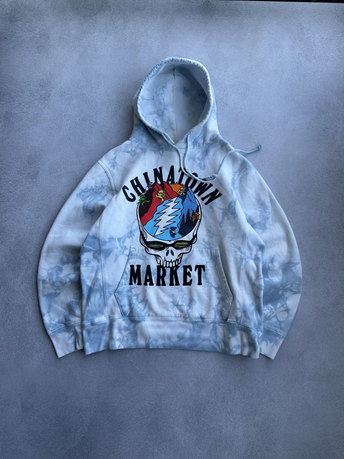 Vintage Vintage Chinatown Market Tie-Dye Skull Logo Hoodie Size US M / EU 48-50 / 2 - 1 Thumbnail