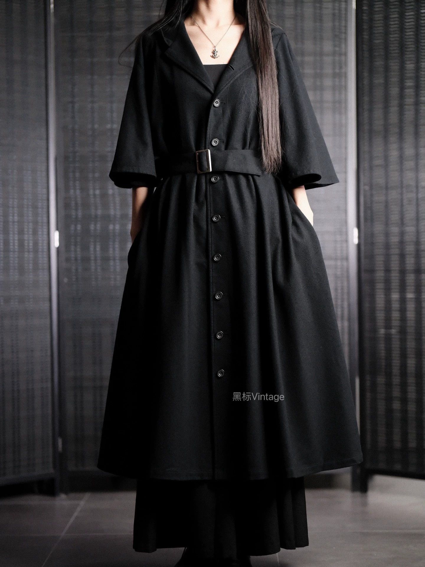 Yohji Yamamoto Yohji Yamamoto 98ss Archive Cape-Sleeve Coat Women's Size ONE SIZE - 2 Thumbnail