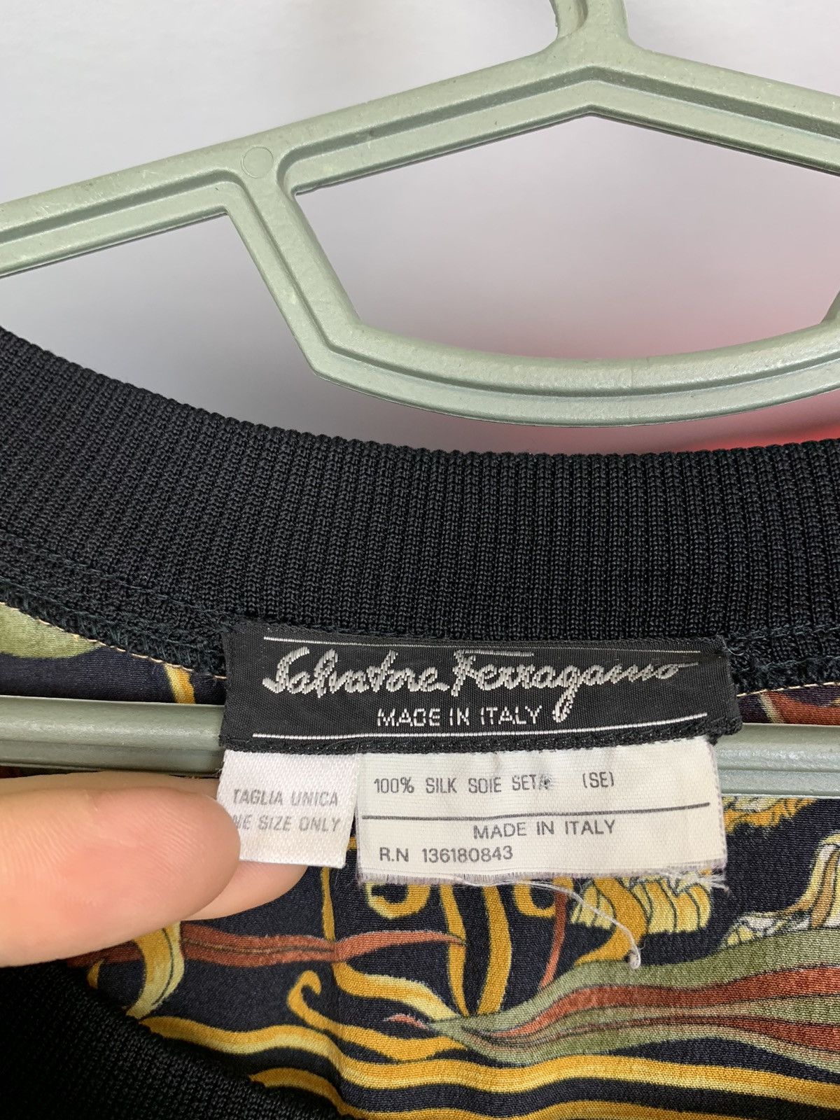 Salvatore Ferragamo × Vintage Vintage Salvatore Ferragamo Silk Blouse Size ONE SIZE - 3 Thumbnail