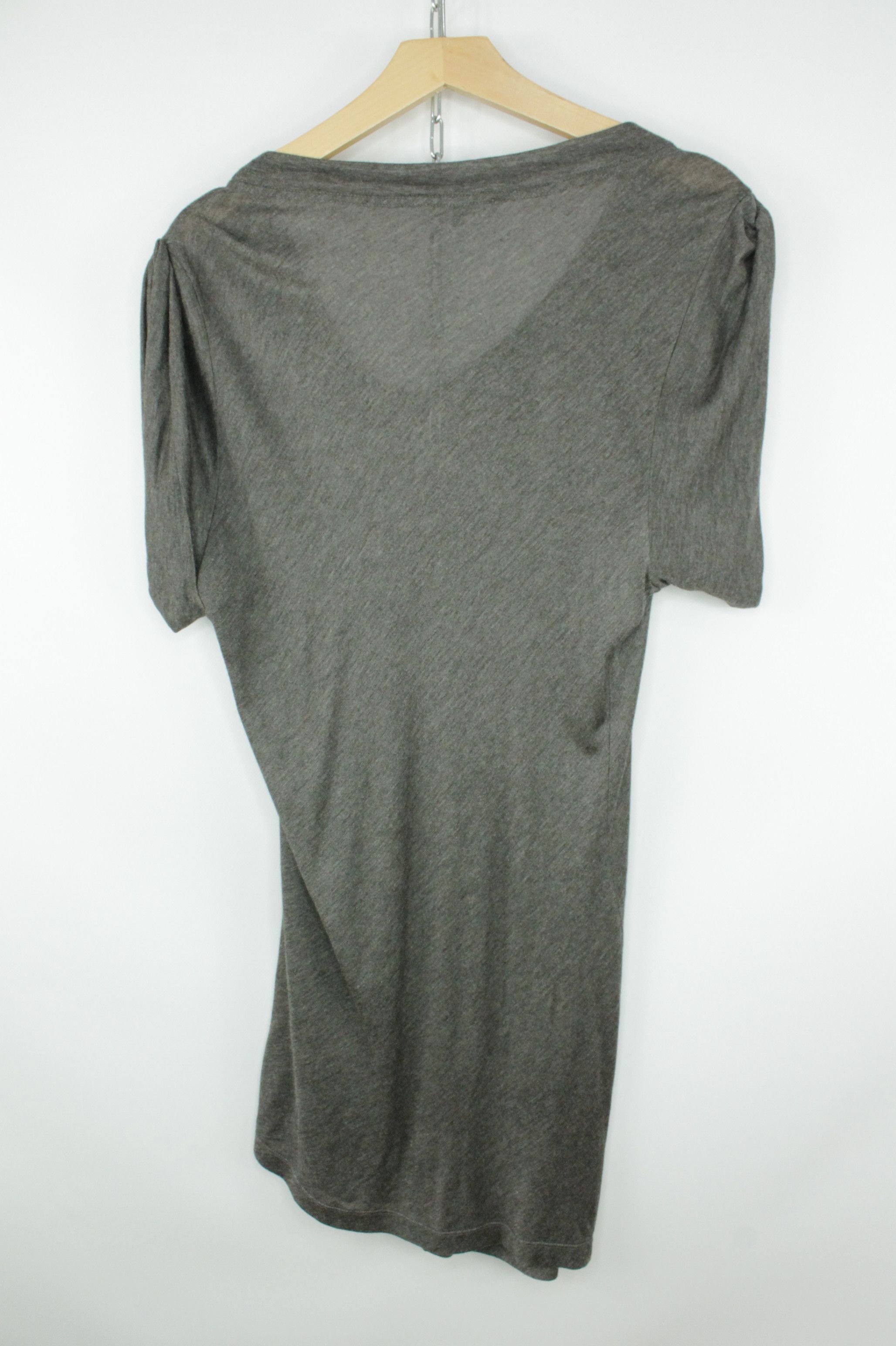 Max Mara Max Mara Gray Stretch Viscose Jersey Asymmetrical Dress Size L / US 10 / IT 46 - 8 Thumbnail