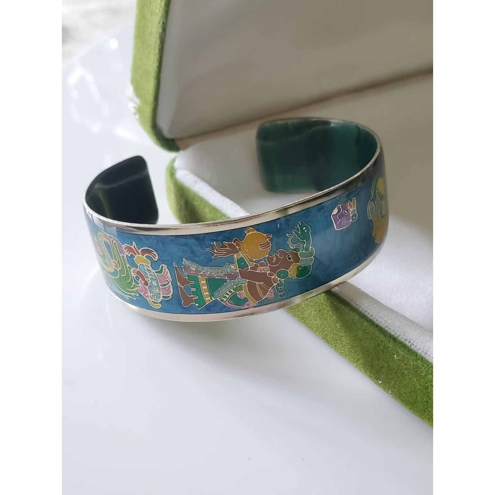 Other UK Vintage Mayan Aztec Cuff Bracelet by Rodriguez Fernandez Size ONE SIZE - 1 Thumbnail