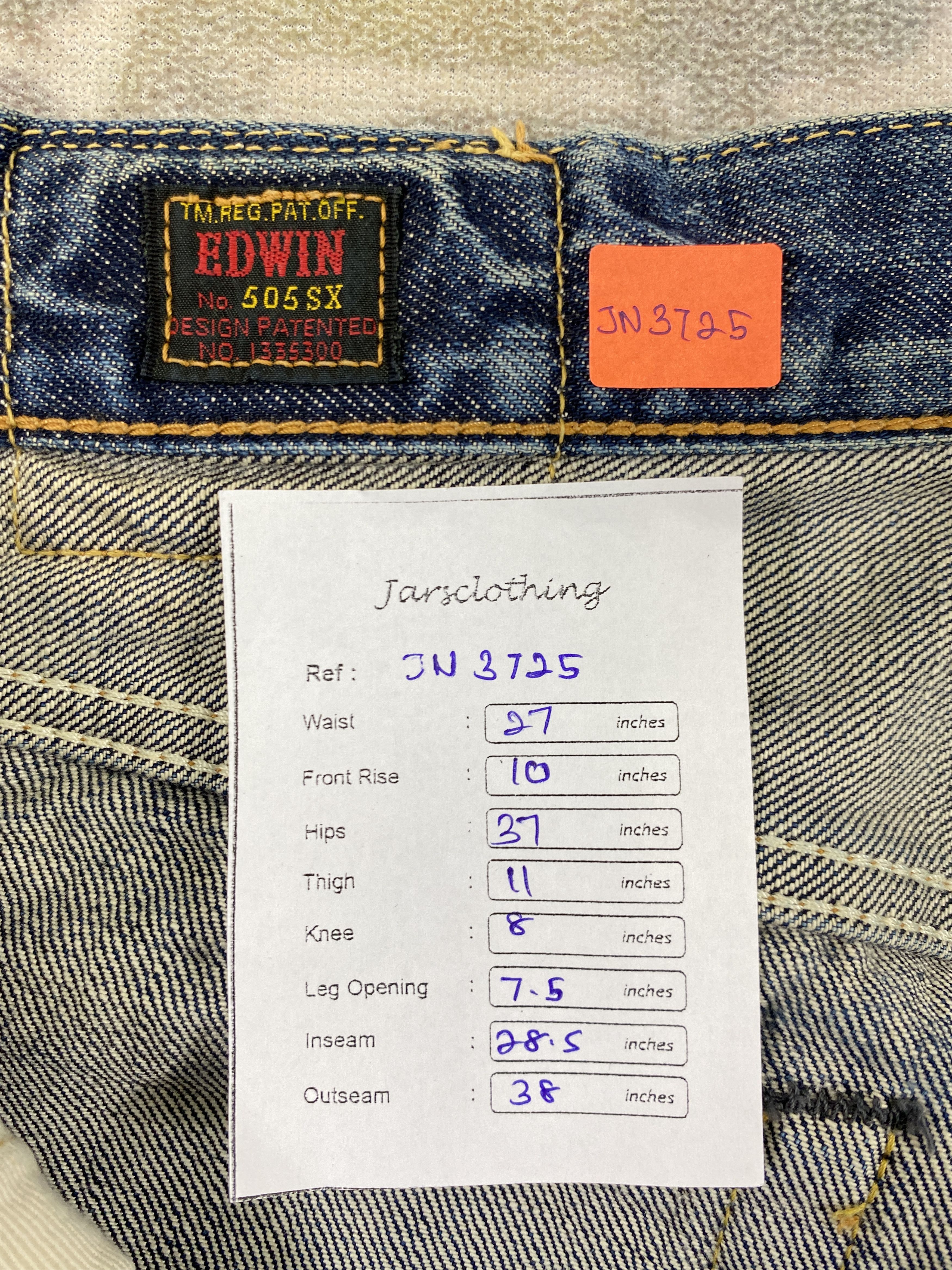 Edwin Selvedge Vintage Edwin Jeans 27x28.5 Denim- JN3725 Size US 27 - 8 Thumbnail
