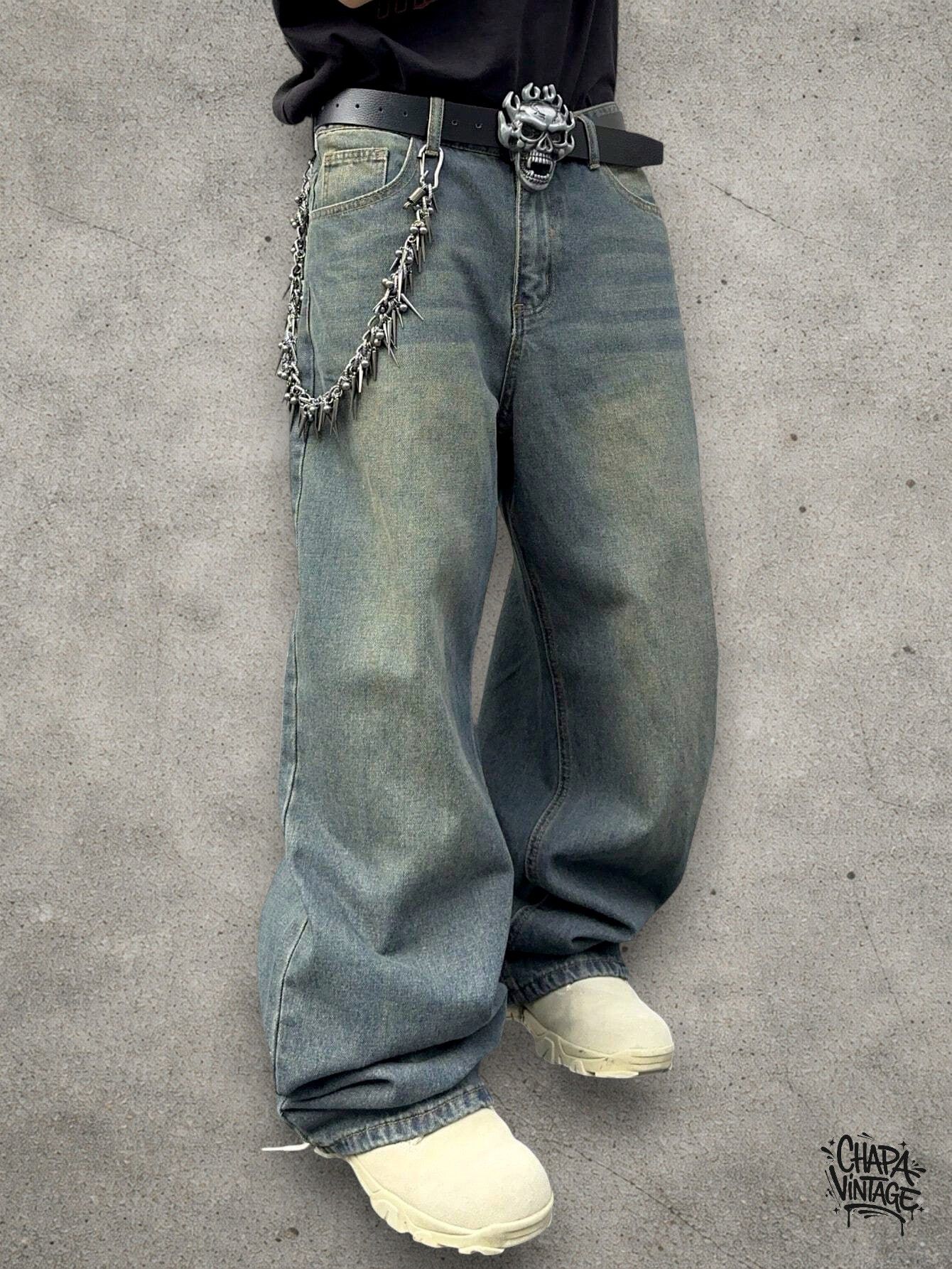 Vintage Washed baggy jeans Size US 34 / EU 50 - 3 Thumbnail