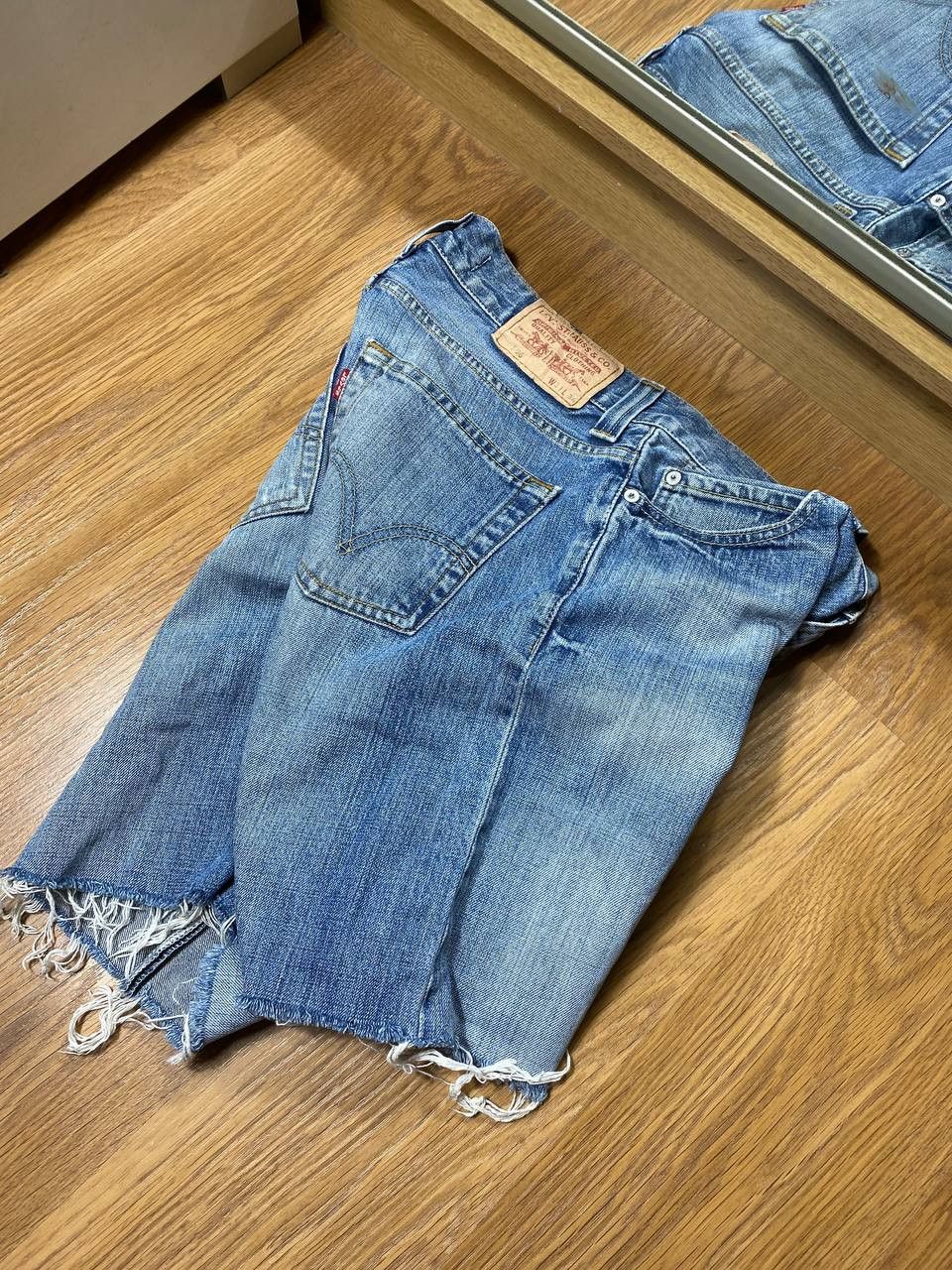 Japanese Brand × Levi's Gothicana Y2K Bondage Gothic Multipocket Cargo Shorts Size US 31 - 6 Thumbnail