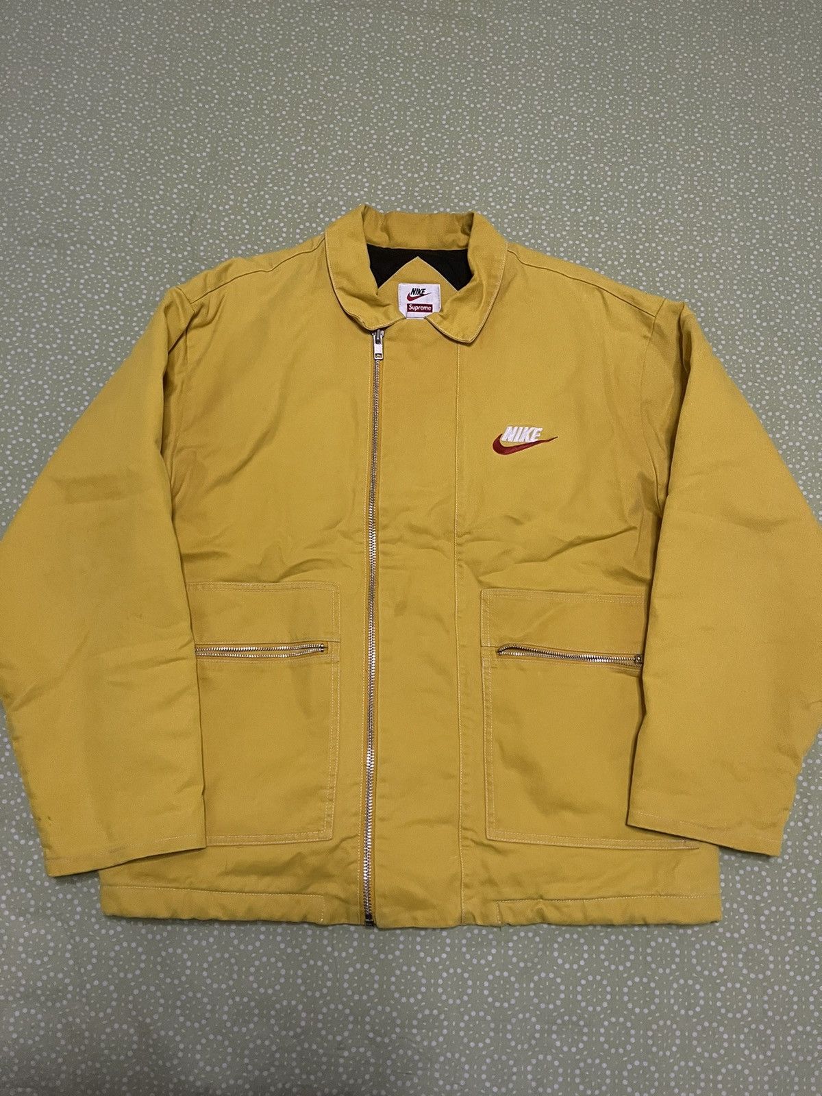 Supreme Supreme nike double zip Quilted Work jacket mustard | Grailed