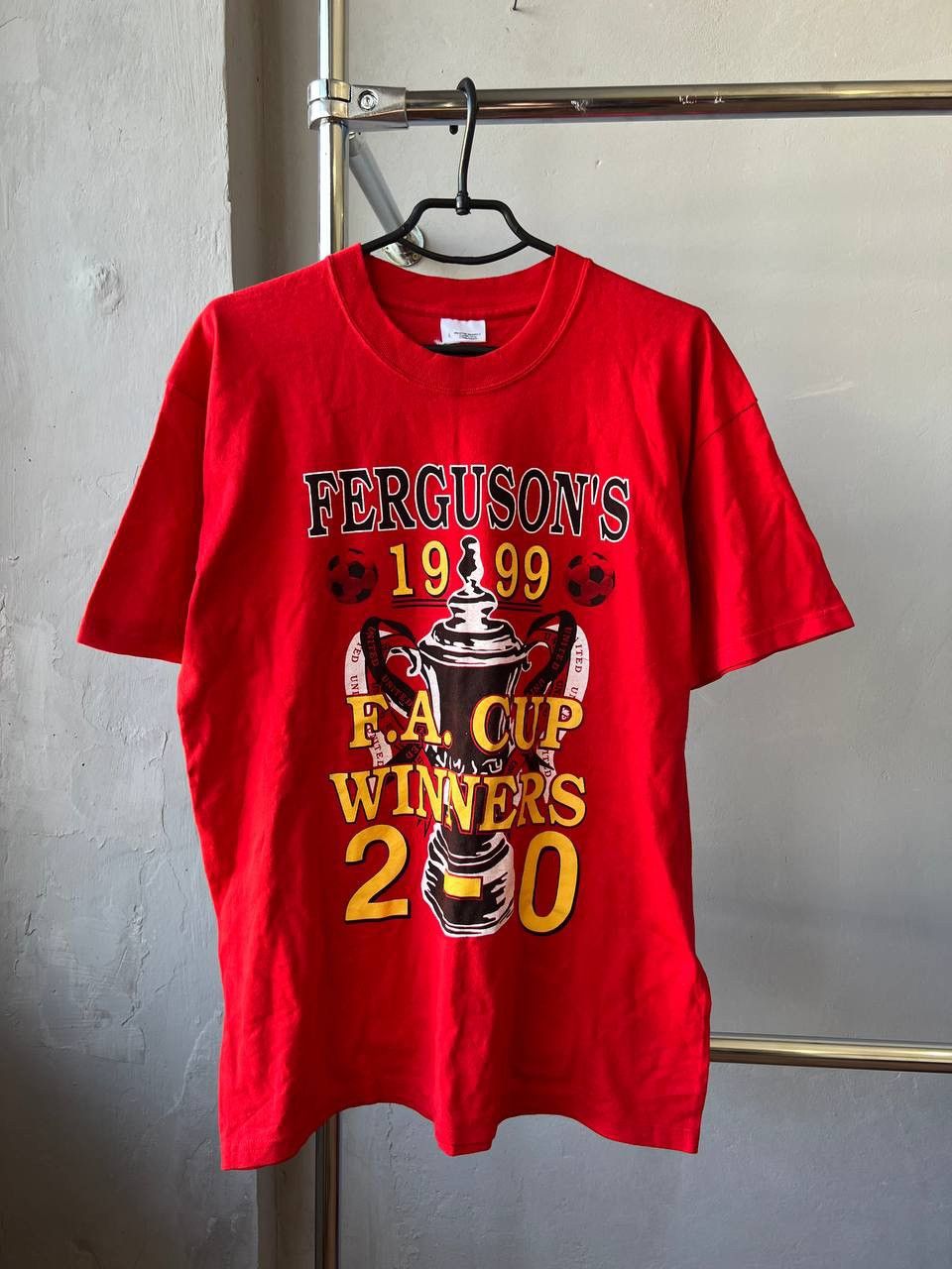 Vintage 1998/99 MANCHESTER UNITED TRIPLE DOUBLES FERGUSON’S T SHIRT Size US L / EU 52-54 / 3 - 2 Thumbnail