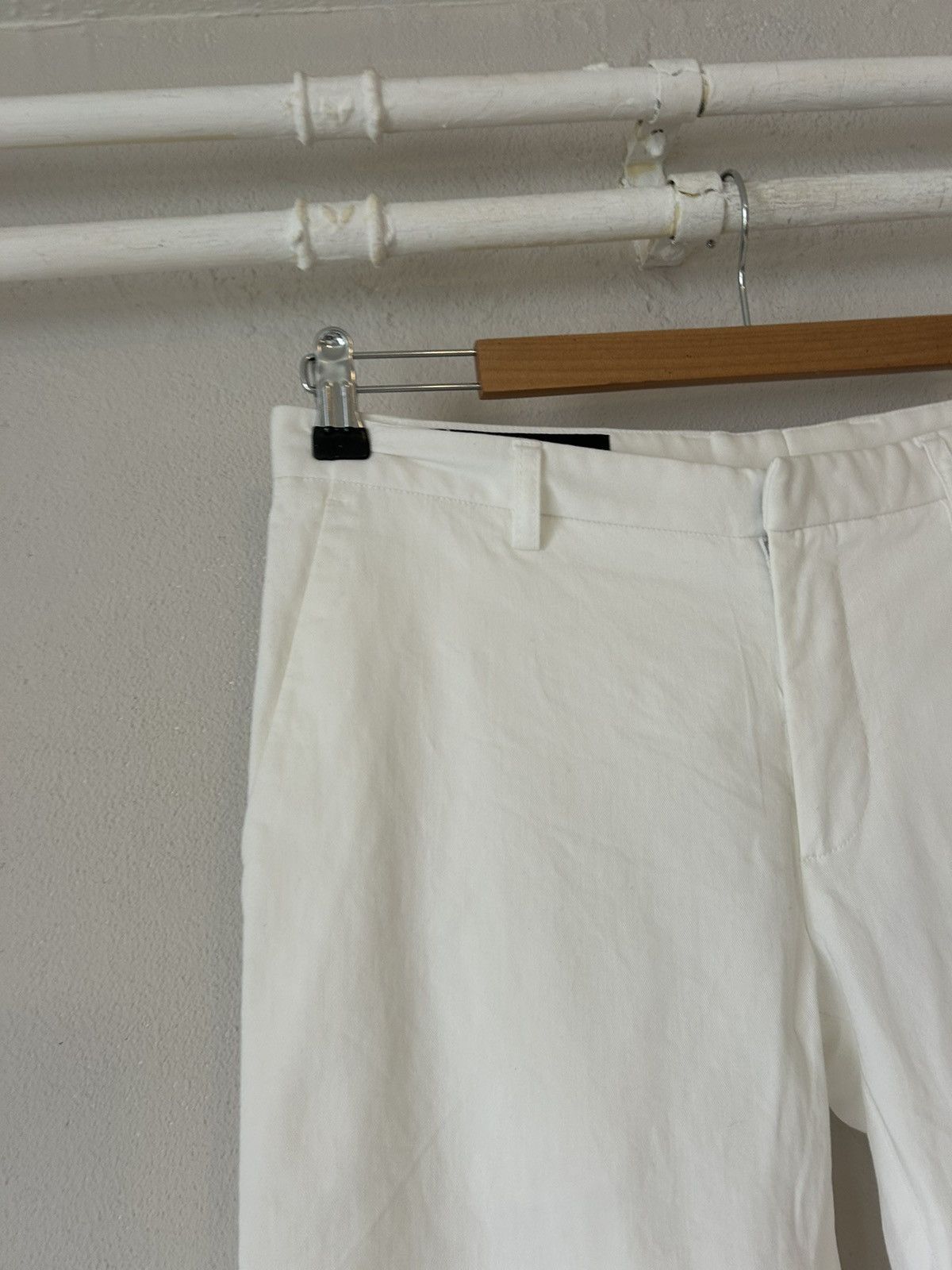 Gucci White Slim Fit Pants - Cotton Blend with Subtle Logo Detail Size US 30 / EU 46 - 3 Thumbnail