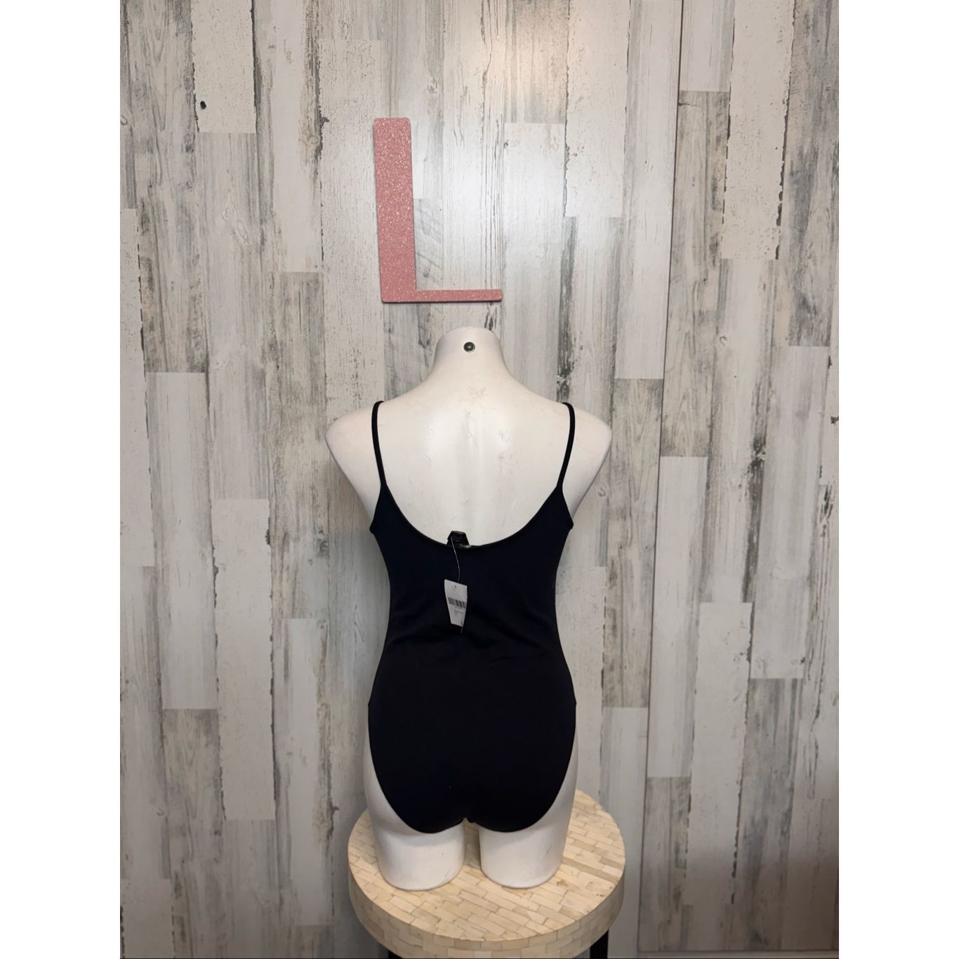 Forever 21 Forever 21 Black Stretch Spaghetti Strap Bodysuit – Basic Ev Size L / US 10 / IT 46 - 6 Thumbnail