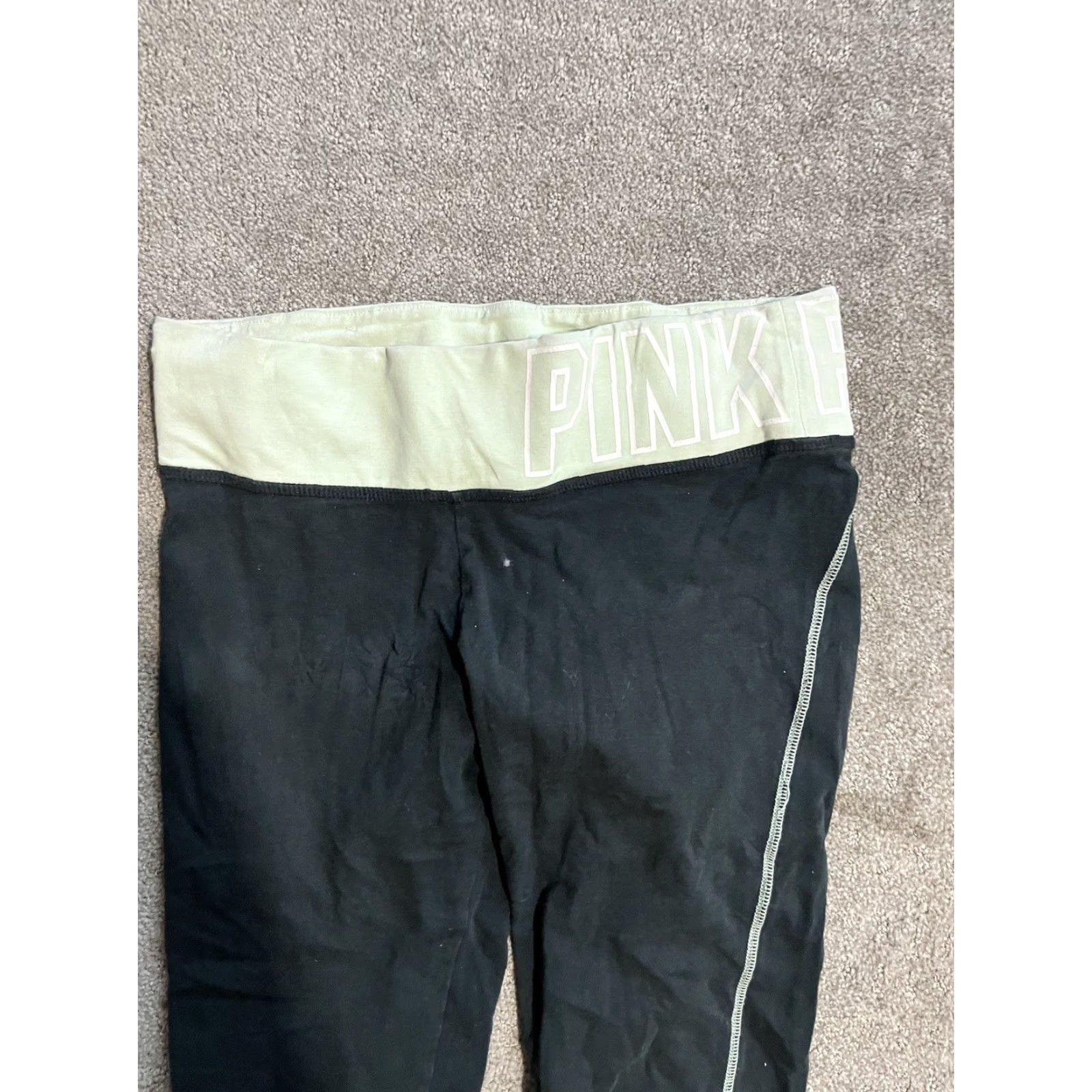 Victoria's Secret PINK Victoria's Secret Yoga Capri Size Small Green Band Size ONE SIZE - 2 Thumbnail