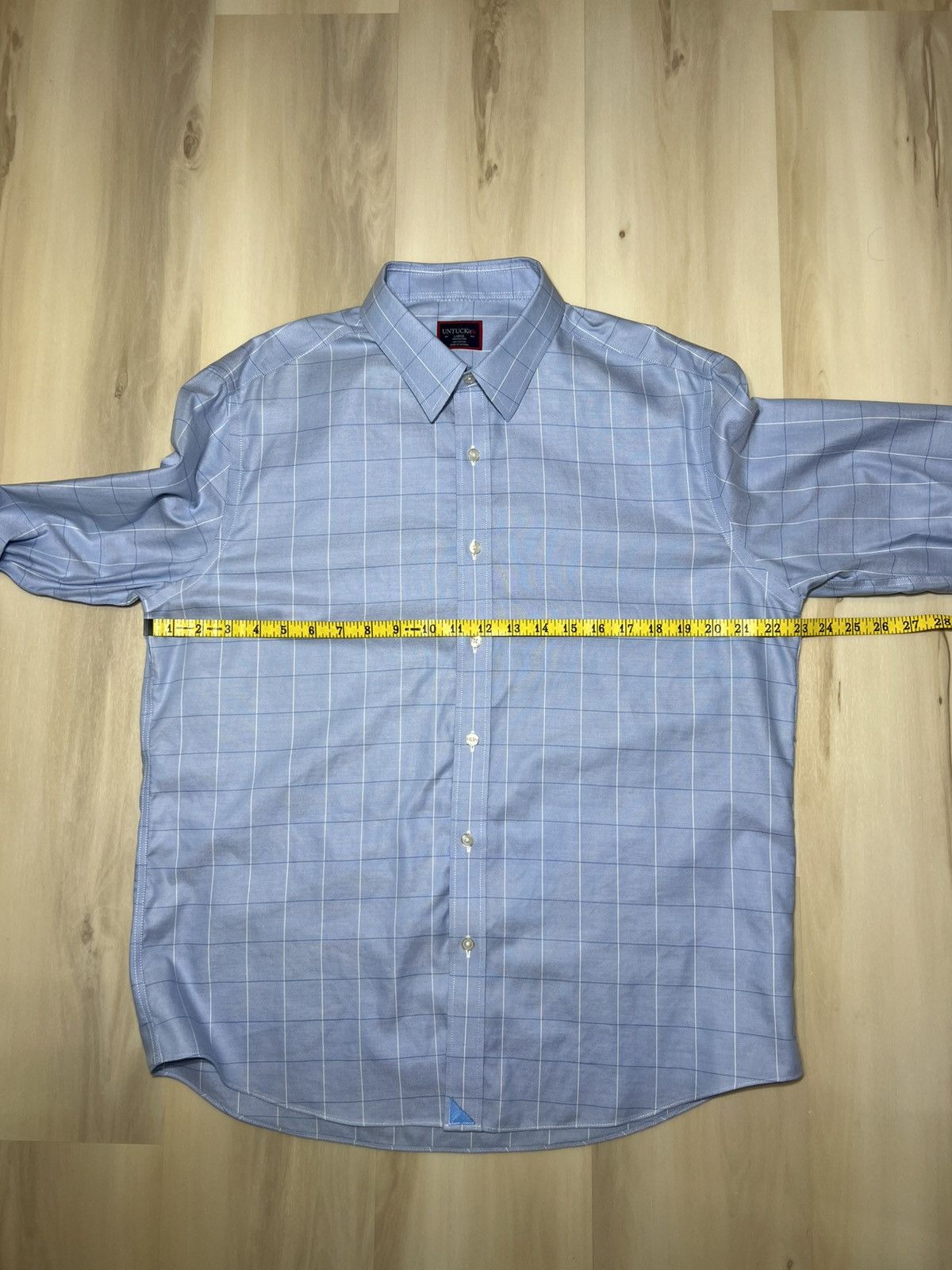 UNTUCKit UNTUCKit Blakeslee Wrinkle Free Men's Large Blue Plaid Size US L / EU 52-54 / 3 - 6 Thumbnail