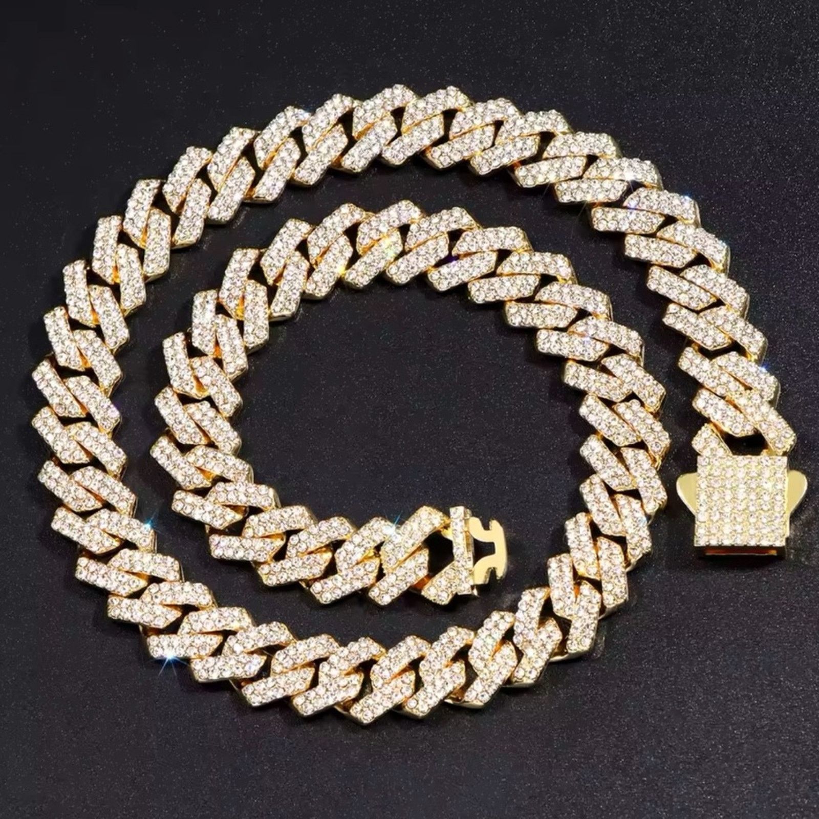 Other Cuban Link Chain For Women Iced Out Necklace 24” Size ONE SIZE - 6 Thumbnail