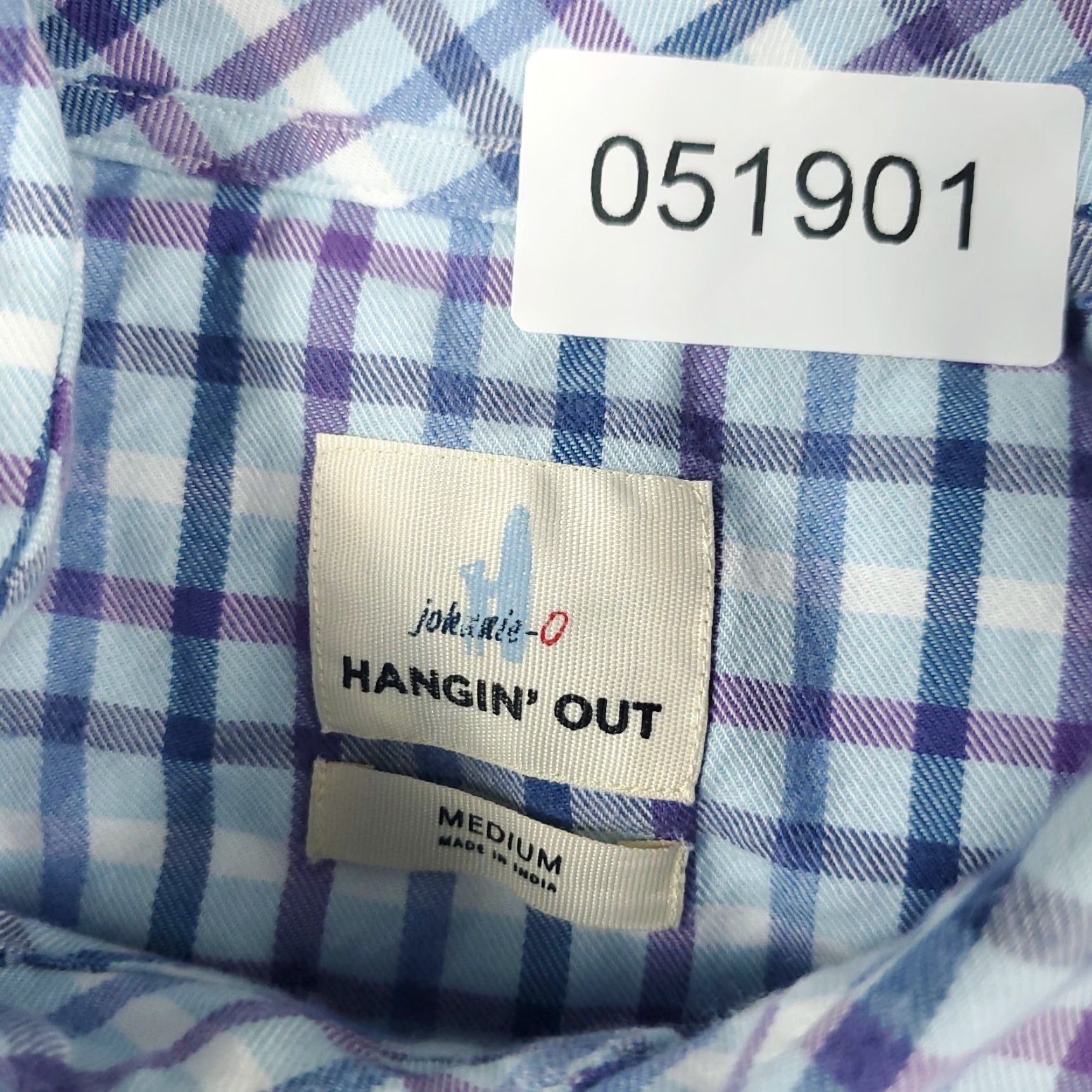 johnnie-O Johnnie-O Button-Up Shirt Mens Medium Blue Check Long Sleeve Casual Classic Size US M / EU 48-50 / 2 - 7 Thumbnail
