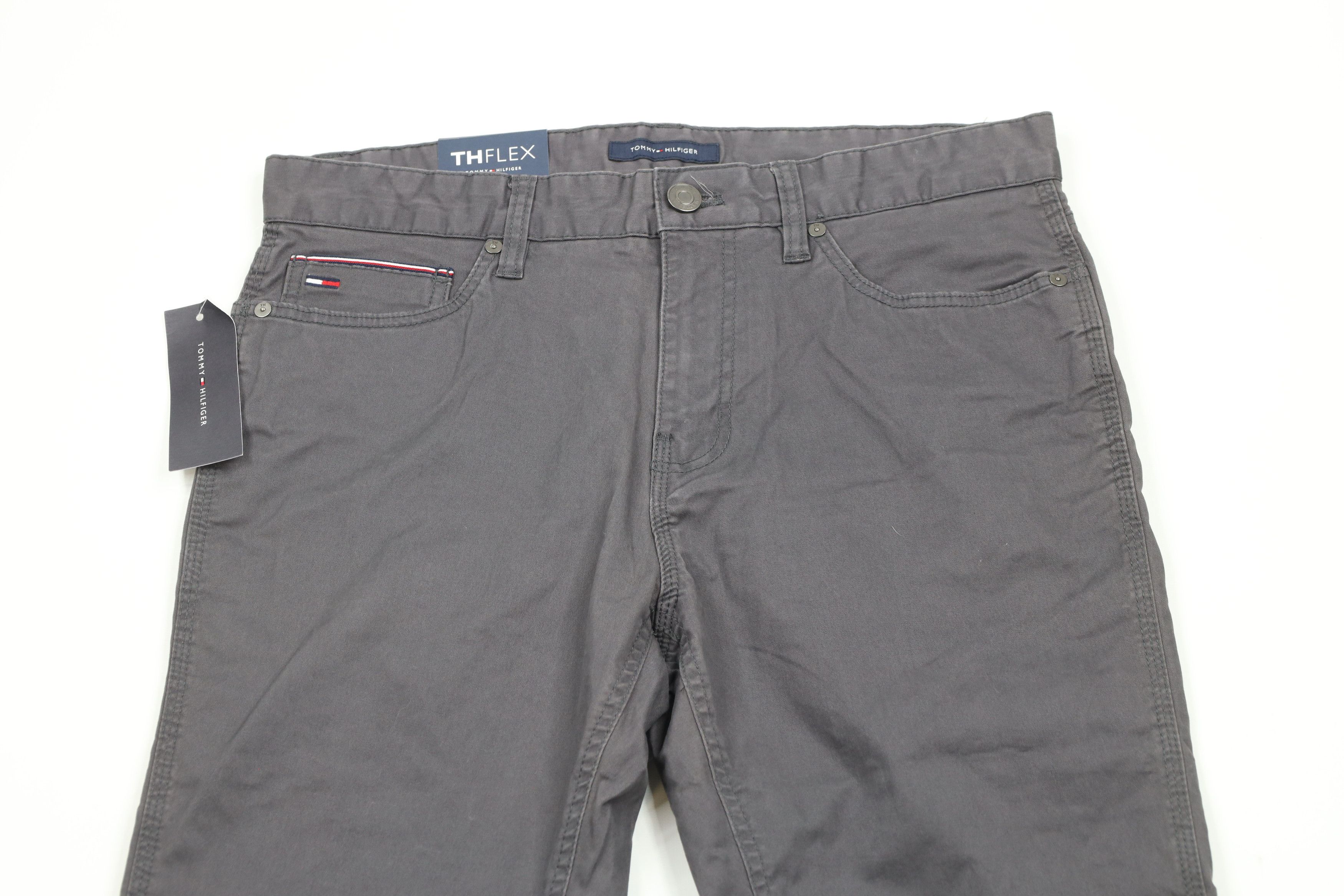 Tommy Hilfiger × Vintage New Tommy Hilfiger Stretch Straight Leg Pants Asphalt Gray Size US 32 / EU 48 - 2 Thumbnail