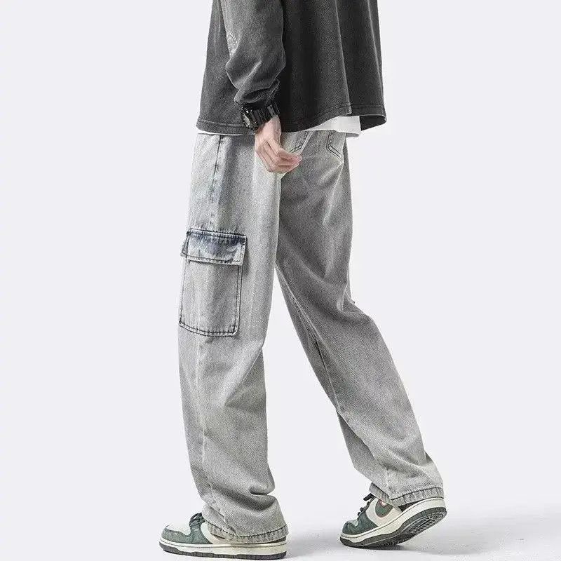 Japanese Brand Retro high street loose straight leg jeans Size US 32 / EU 48 - 2 Thumbnail
