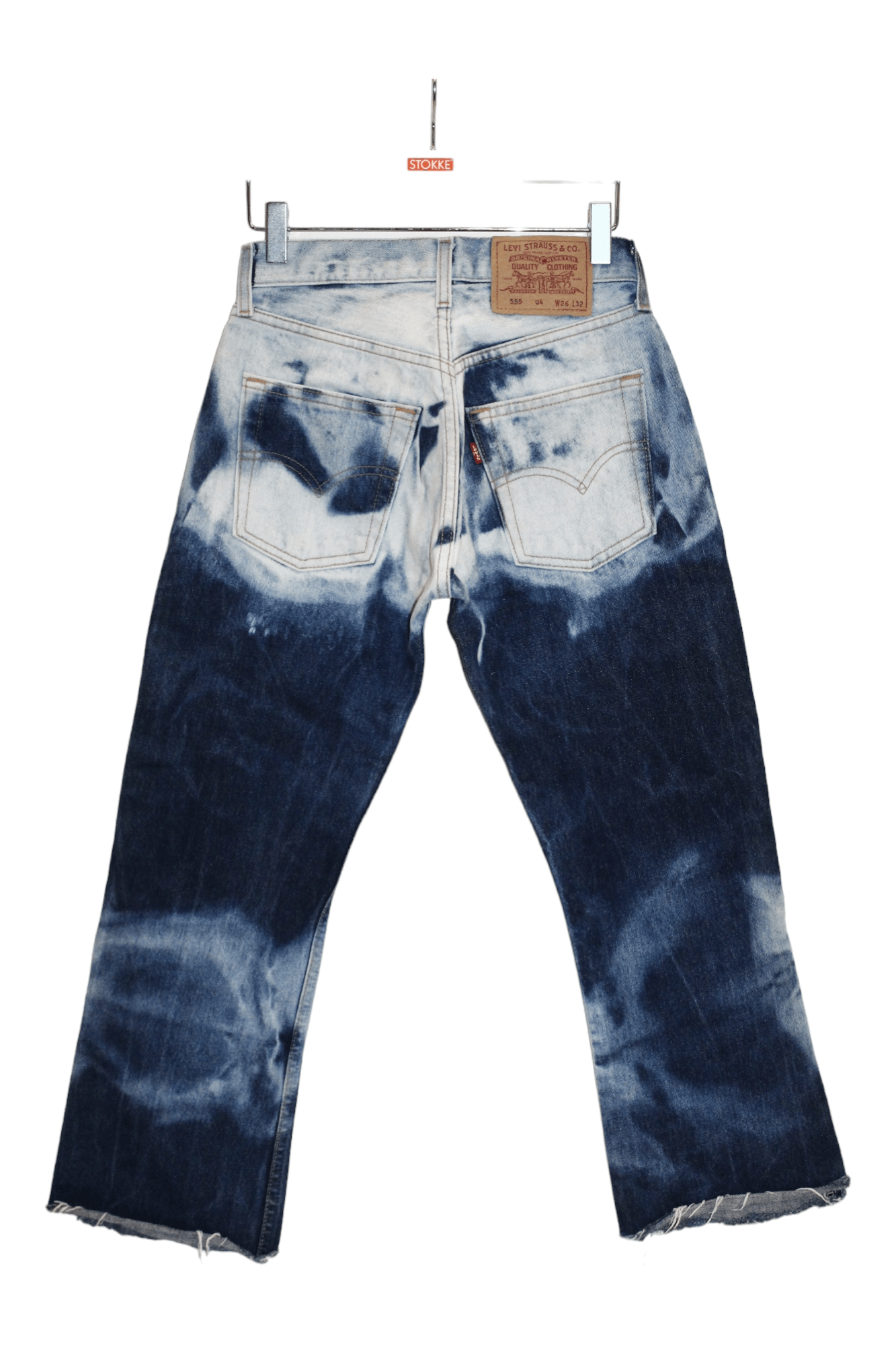 Levi's Levi's 555 04 High Waist Acid Wash Bootcut Jeans Size US 26 / EU 42 - 2 Thumbnail
