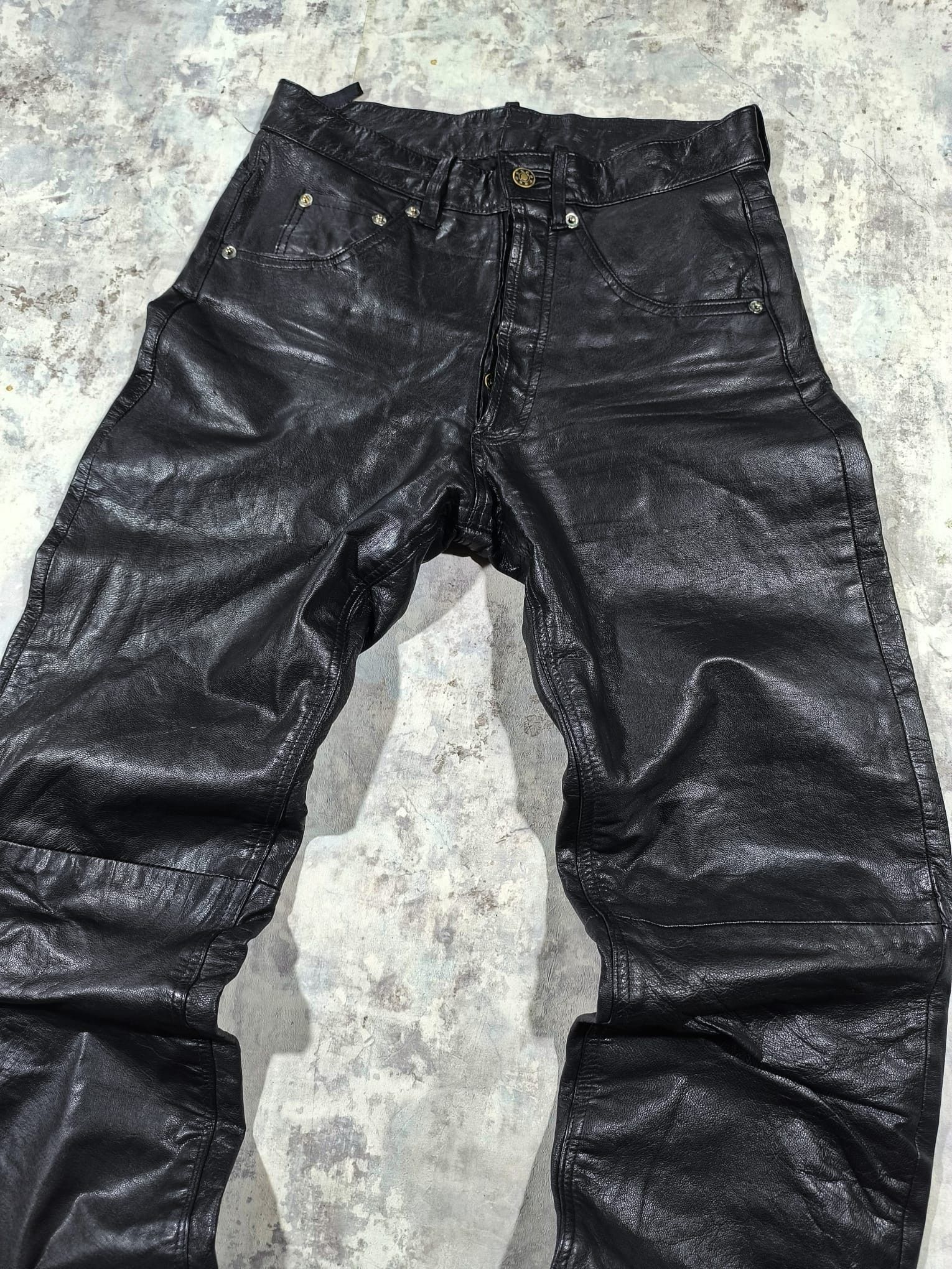 Leather Vintage Opium Biker Leather Pants Hedi Slimane Moto Size 30" / US 8 / IT 44 - 4 Thumbnail