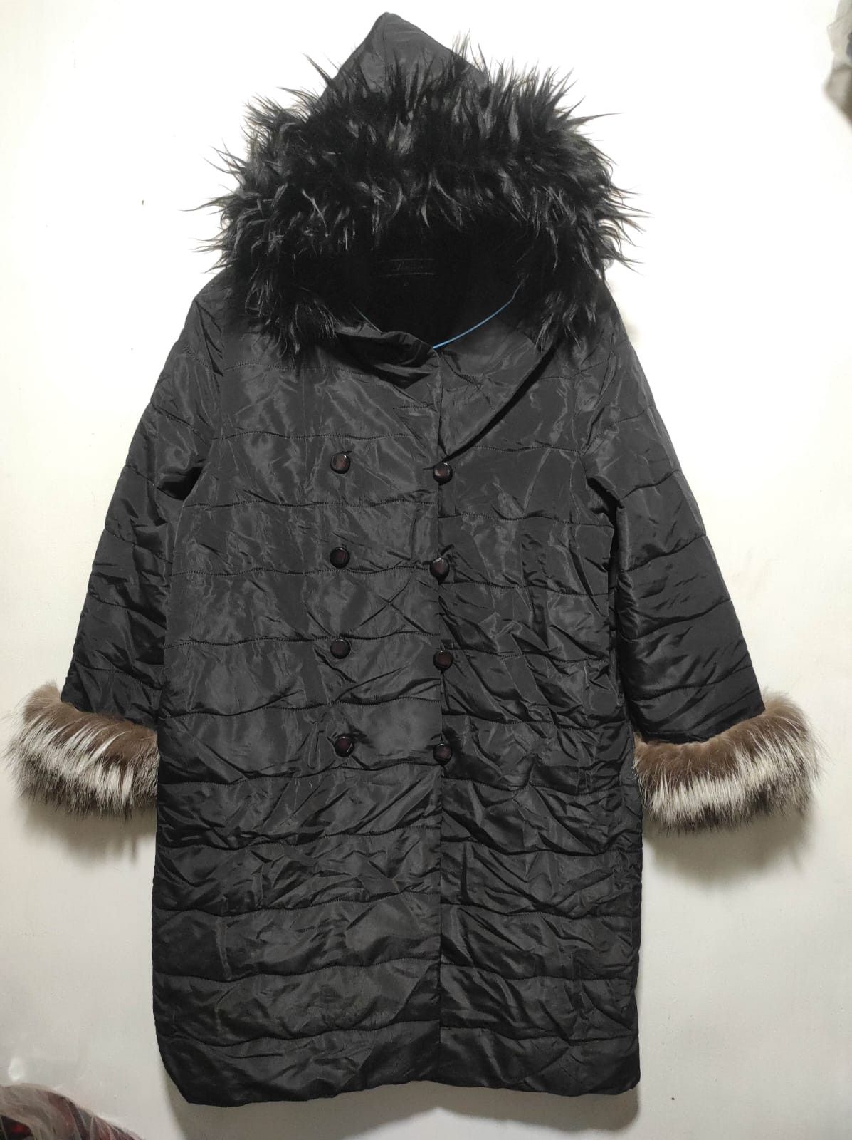 Japanese Brand Leilian made in Japan fur down puffer hoodie Jacket Size L / US 10 / IT 46 - 2 Thumbnail
