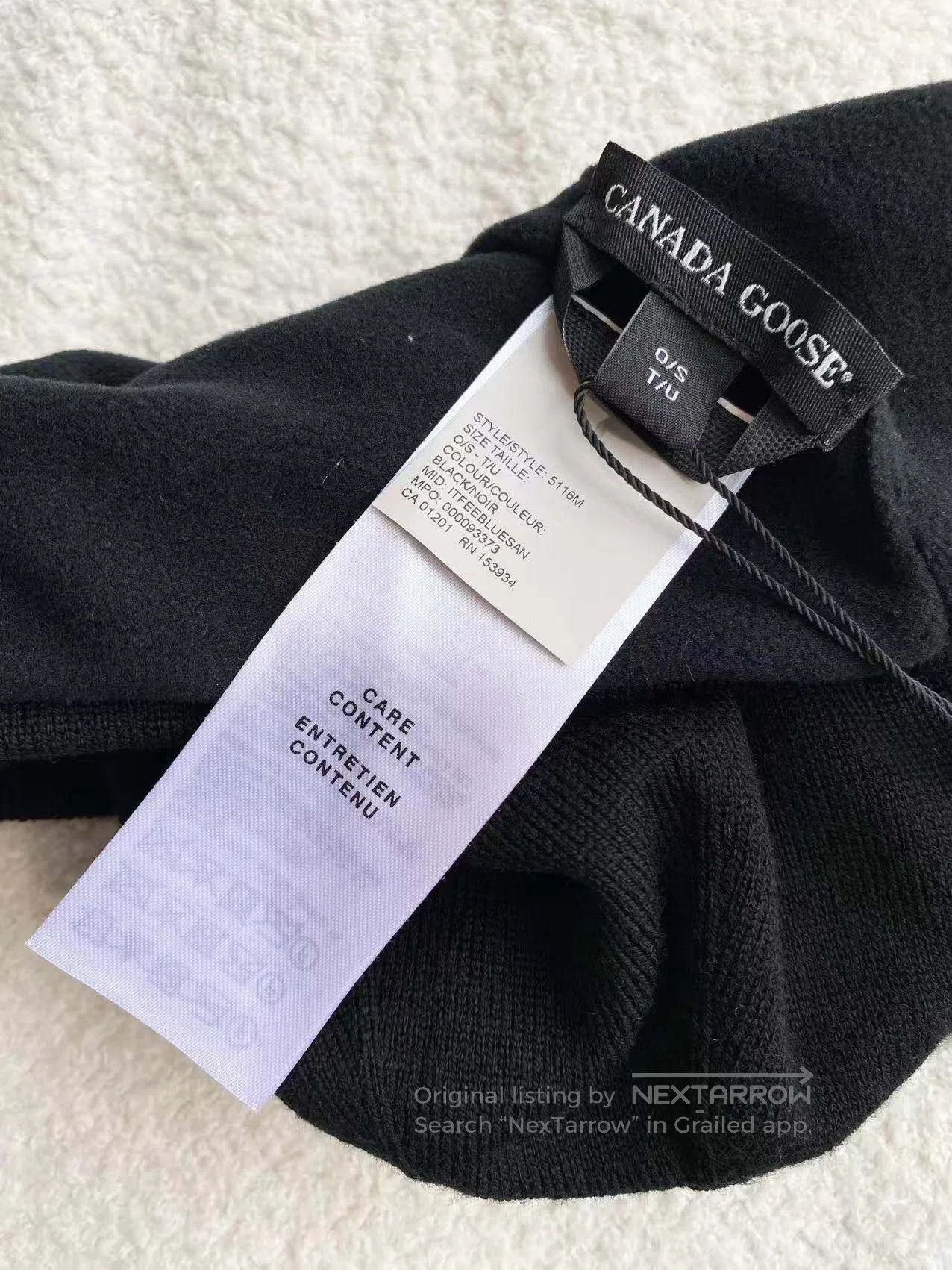 Canada Goose Canada Goose Size S Logo embroidered black knitted hat| Size ONE SIZE - 5 Thumbnail