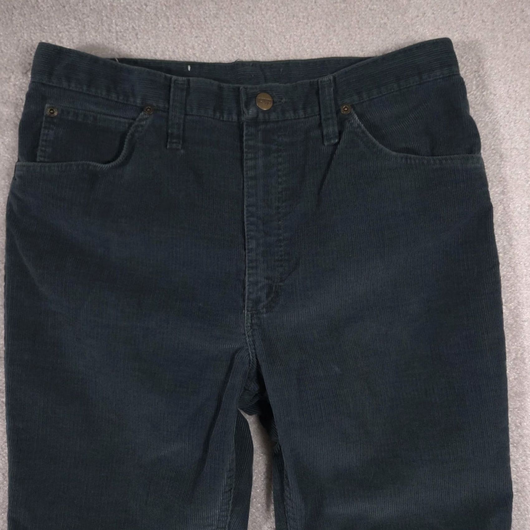 Wrangler Wrangler Pants Mens 34x29 Green Corduroy Regular Fit Straight Leg Casual Size US 34 / EU 50 - 3 Thumbnail