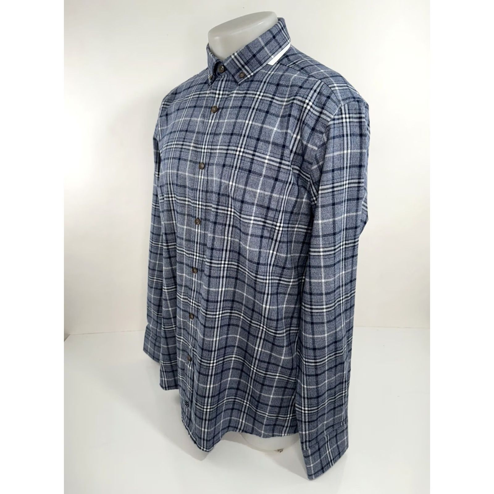 Johnston & Murphy JOHNSTON & MURPHY / NEW w TAG - Mens Plaid Lightweight Flannel L Shirt Size US L / EU 52-54 / 3 - 4 Thumbnail