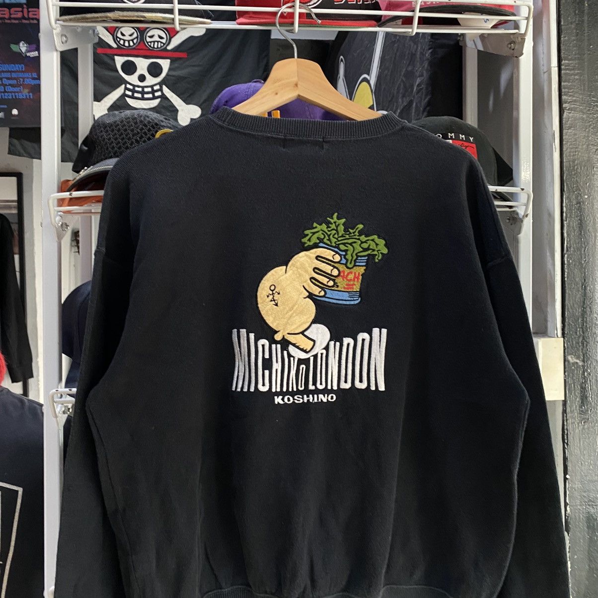 Japanese Brand × Michiko Koshino London × Vintage Michiko London Koshino Popeye Hand Spinach Sweatshirts Size US M / EU 48-50 / 2 - 3 Thumbnail