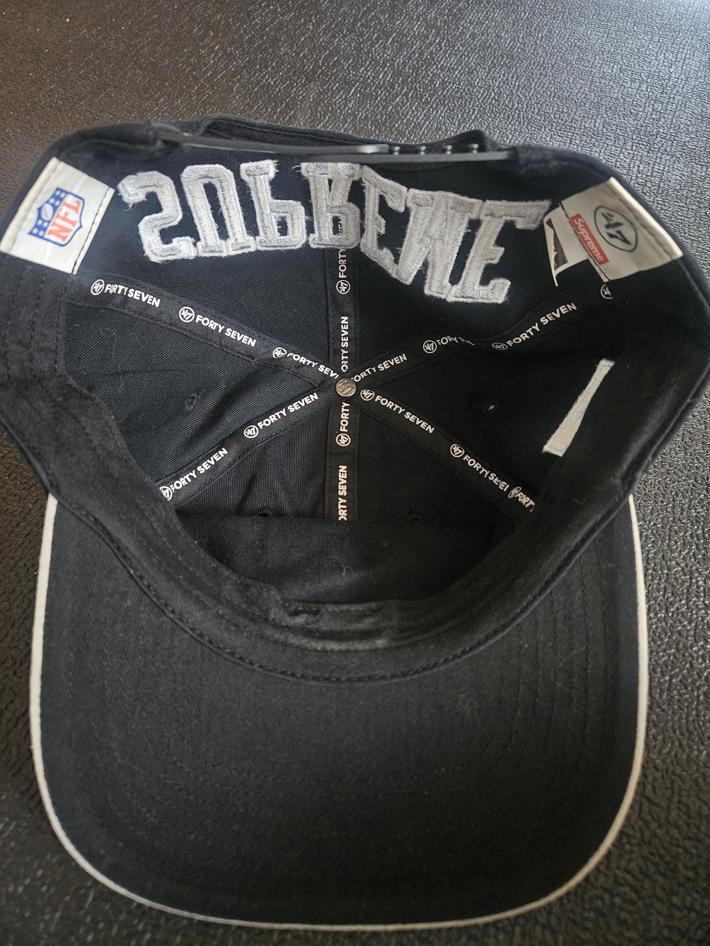 47 Brand × Supreme Supreme x 47 Brand x Raiders 5 Panel Snapback Hat - Black Size ONE SIZE - 5 Thumbnail