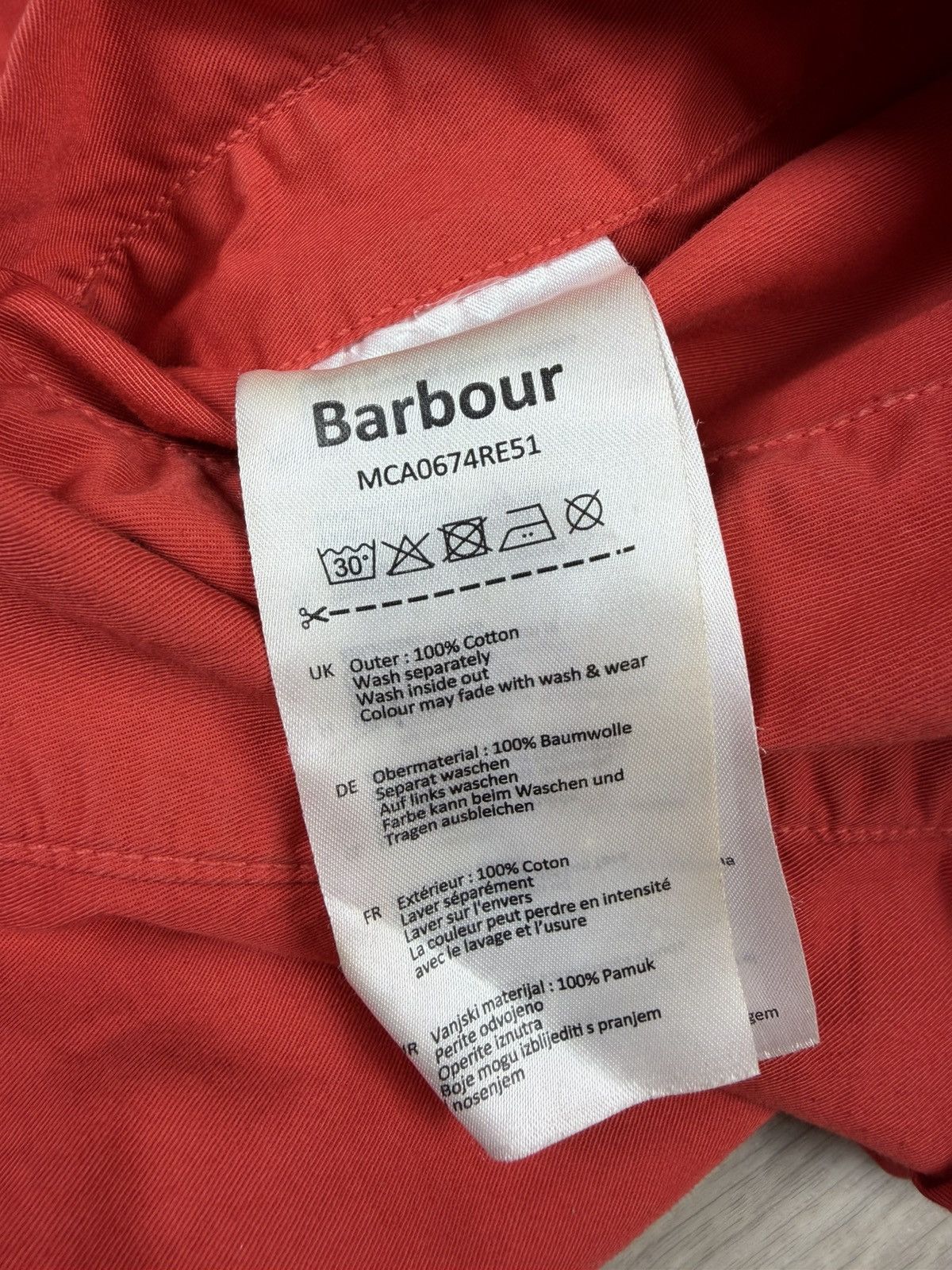 Barbour Barbour Beacon Coach Casual Red Overshirt Jacket Size S Size US S / EU 44-46 / 1 - 12 Thumbnail