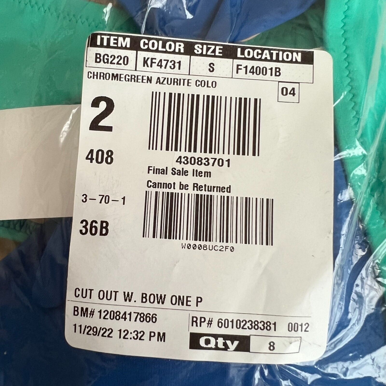 J.Crew J.Crew One-piece Cutout Swimsuit with Bow, S Size ONE SIZE - 6 Thumbnail