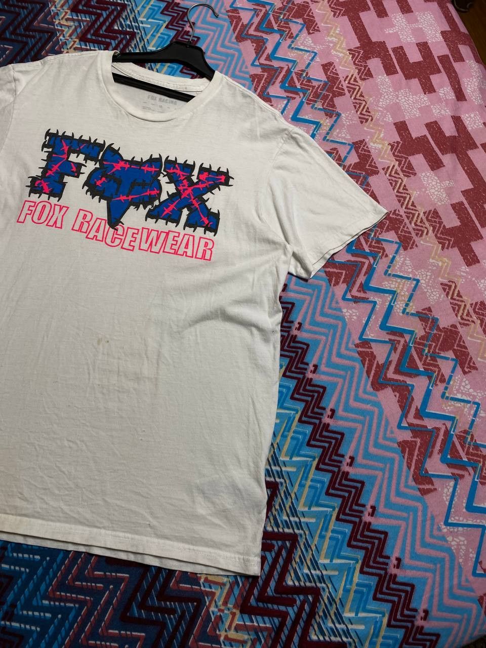 Fox Racing Streetwear T-Shirt Fox Racing big logo white Y2K Vintage Size US L / EU 52-54 / 3 - 7 Thumbnail