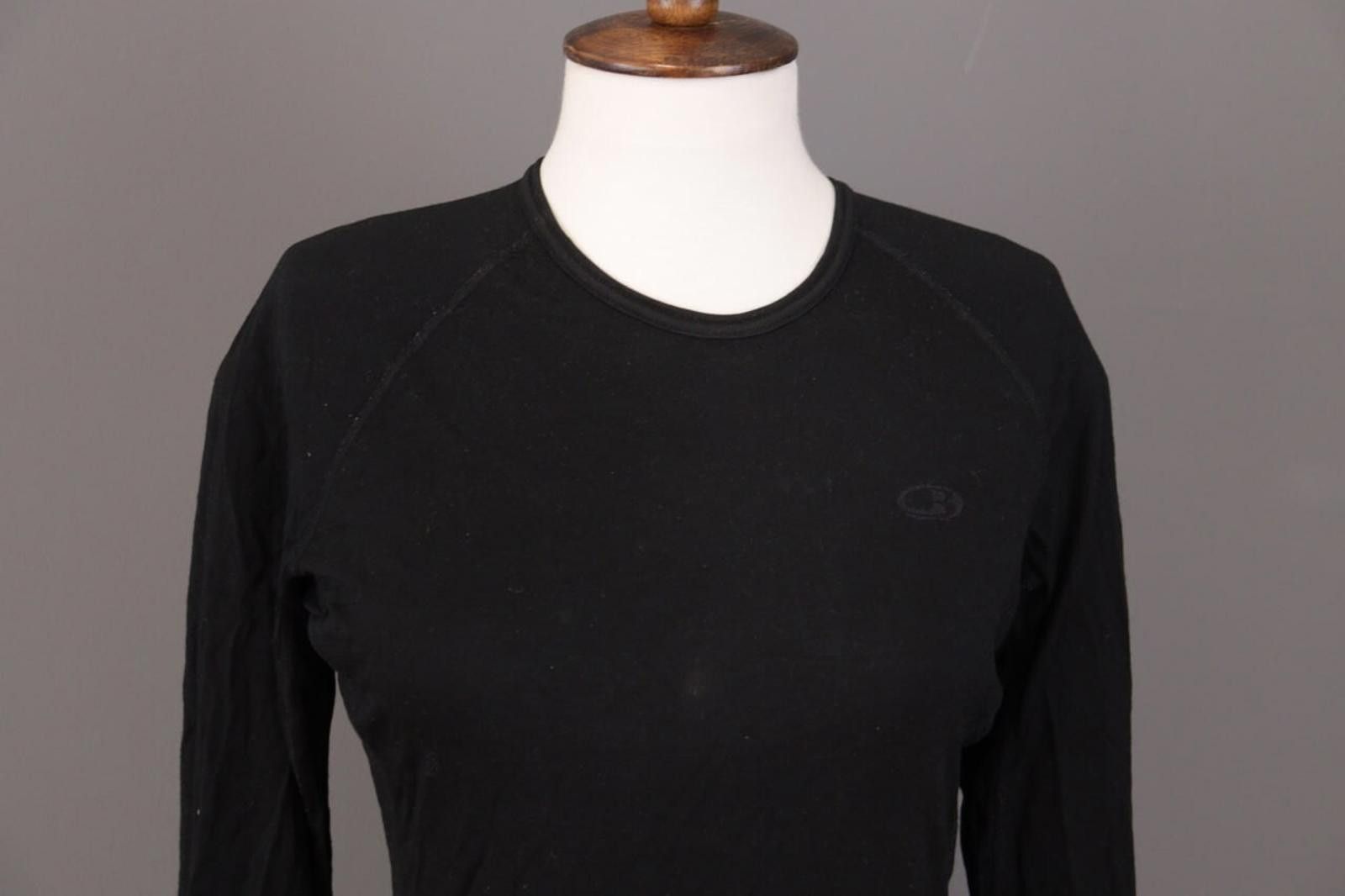 Icebreaker Icebreaker Black Merino Wool Long Sleeve Top Thermo T-Shirt Size M / US 6-8 / IT 42-44 - 2 Thumbnail