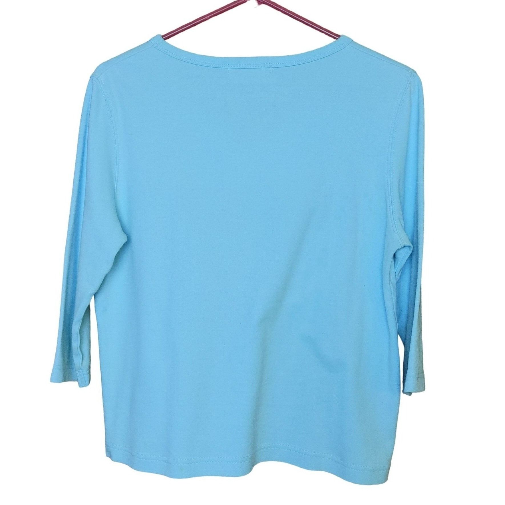 Other R&B Collection Blue Embellished Neckline Blouse Size S Size S / US 4 / IT 40 - 2 Thumbnail