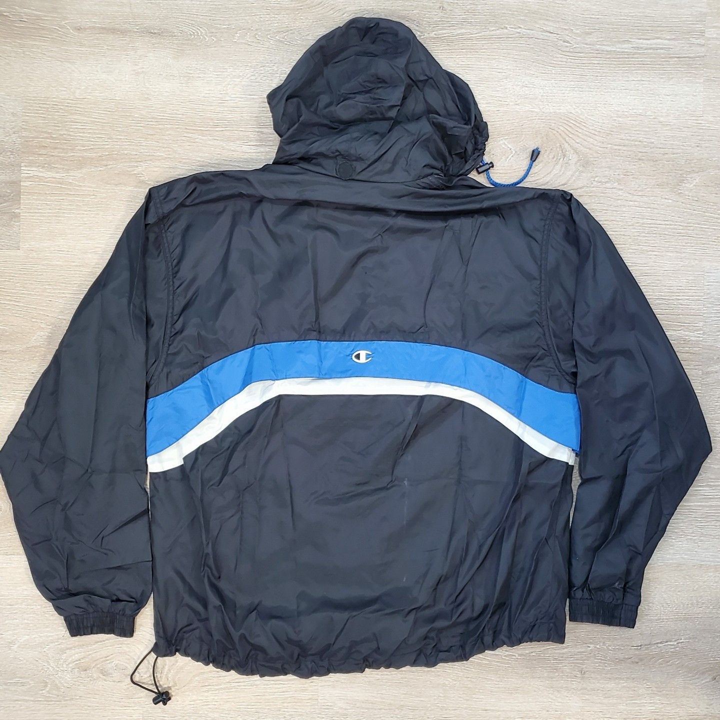 Champion × Vintage Vintage 90s CHAMPION Windbreaker Jacket Pullover 1/4 Zip Size US XL / EU 56 / 4 - 3 Thumbnail