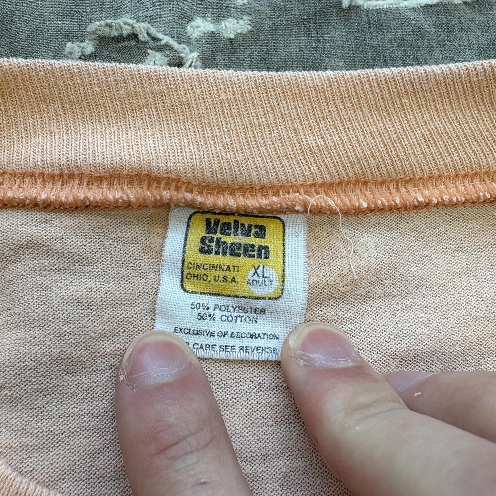 Velva Sheen Vintage 80s Adventure Guide Montana Earth Nature Peach Shirt Size US XL / EU 56 / 4 - 3 Thumbnail