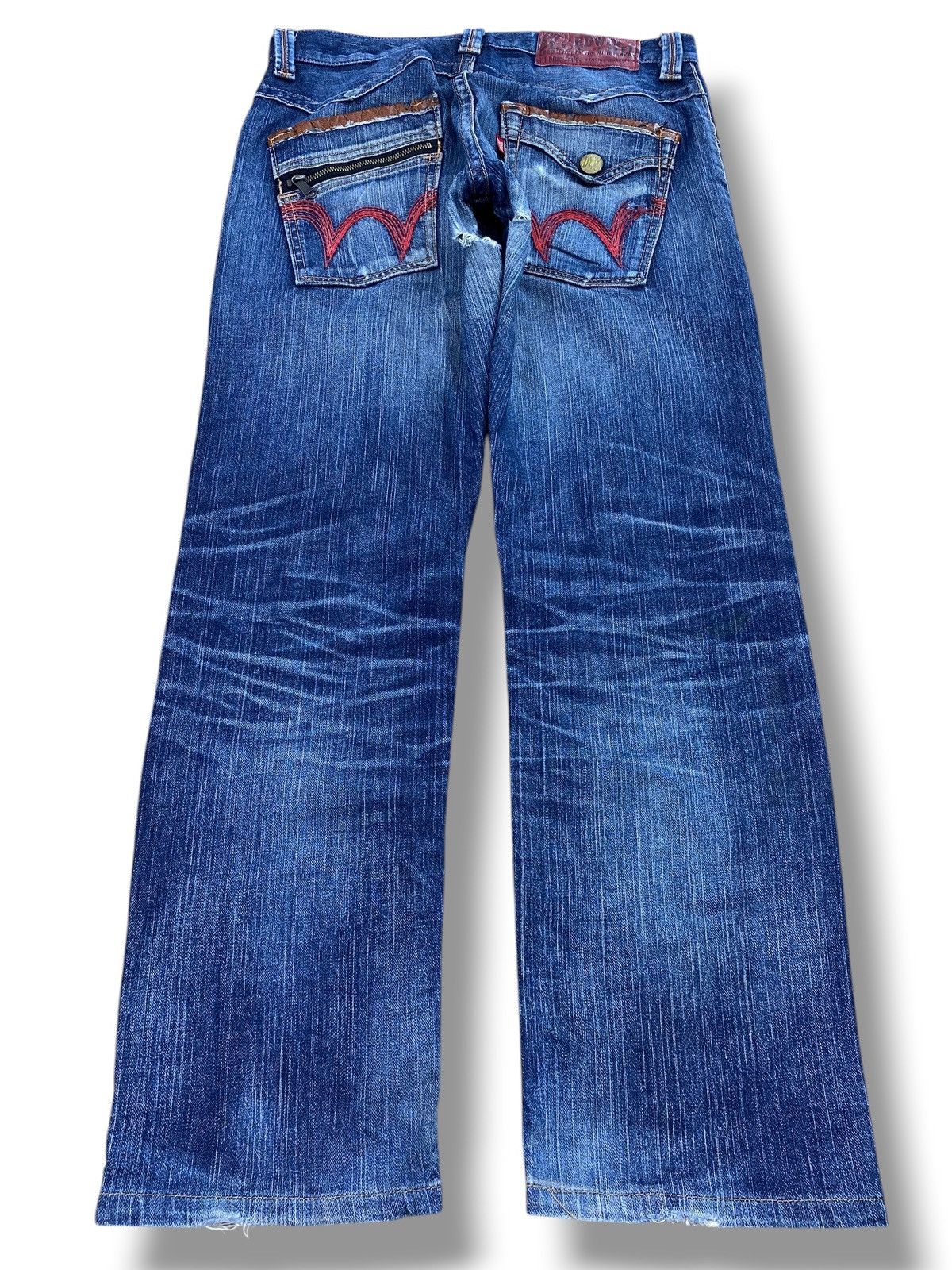 Edwin Vintage Edwin Blue Trip Faded Wash Whiskers Style Jeans Size US 32 / EU 48 - 3 Thumbnail