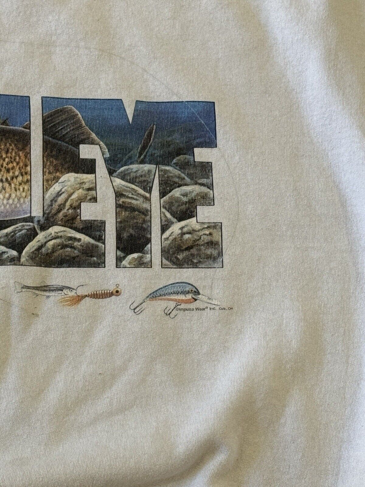 Gildan Vintage 90s Walleye Lures Fish Crewneck Size US XL / EU 56 / 4 - 5 Thumbnail