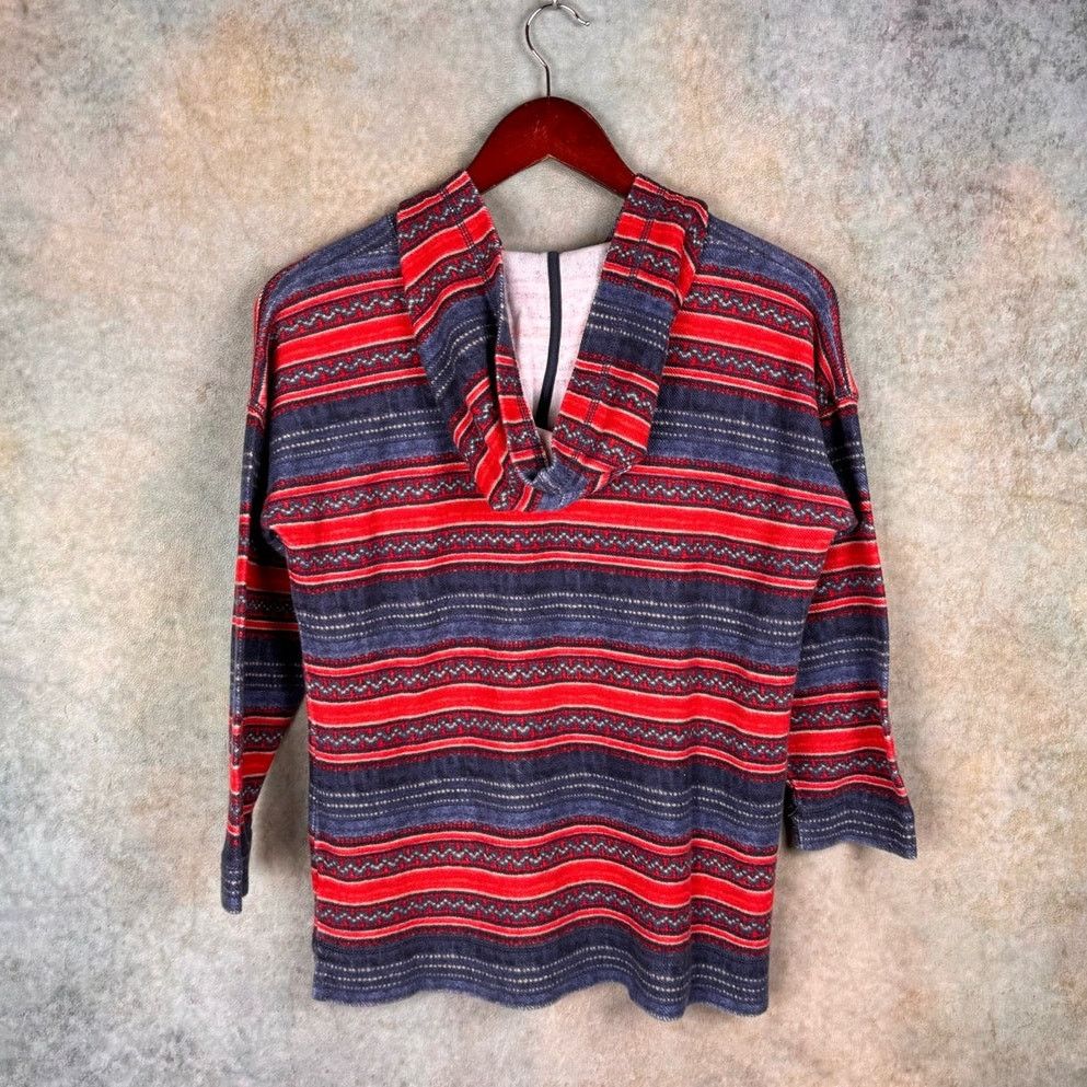 Ralph Lauren × Vintage VTG Ralph Lauren Striped Hooded Pullover M Lauren Jeans Co Size M / US 6-8 / IT 42-44 - 3 Thumbnail