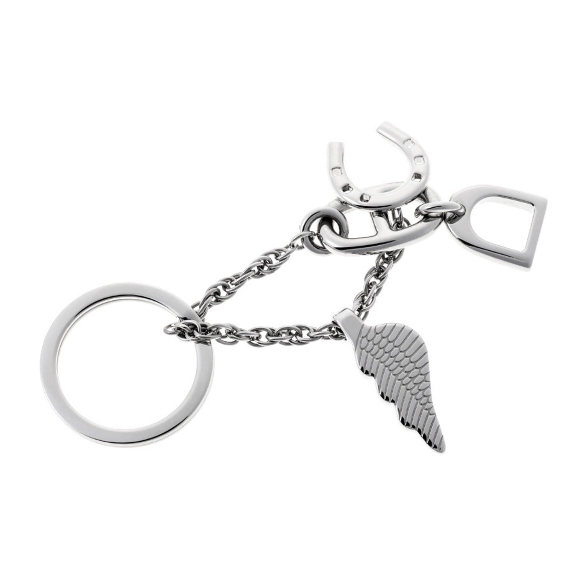 Hermes Hermes Keychain Bon Voyage Keyring Metal Silver Size ONE SIZE - 1 Thumbnail