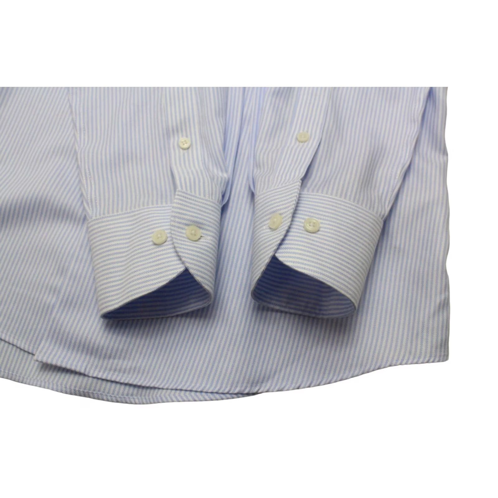 Suitsupply Suitsupply Try On Extra Slim Fit Formal Shirt Men's 42 / 16 1/2 Pinstriped Shirt - Blue - Cotton - Button-Up - Mens Size 42R - 5 Thumbnail