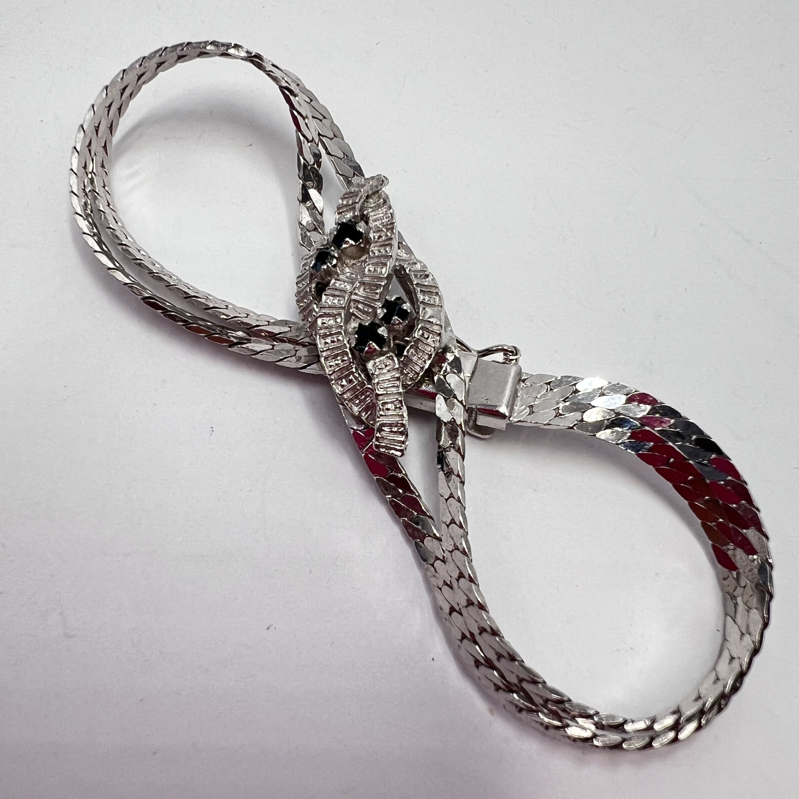 Vintage Vintage Silver 835 Bracelet with Four Natural Stones Size ONE SIZE - 4 Thumbnail