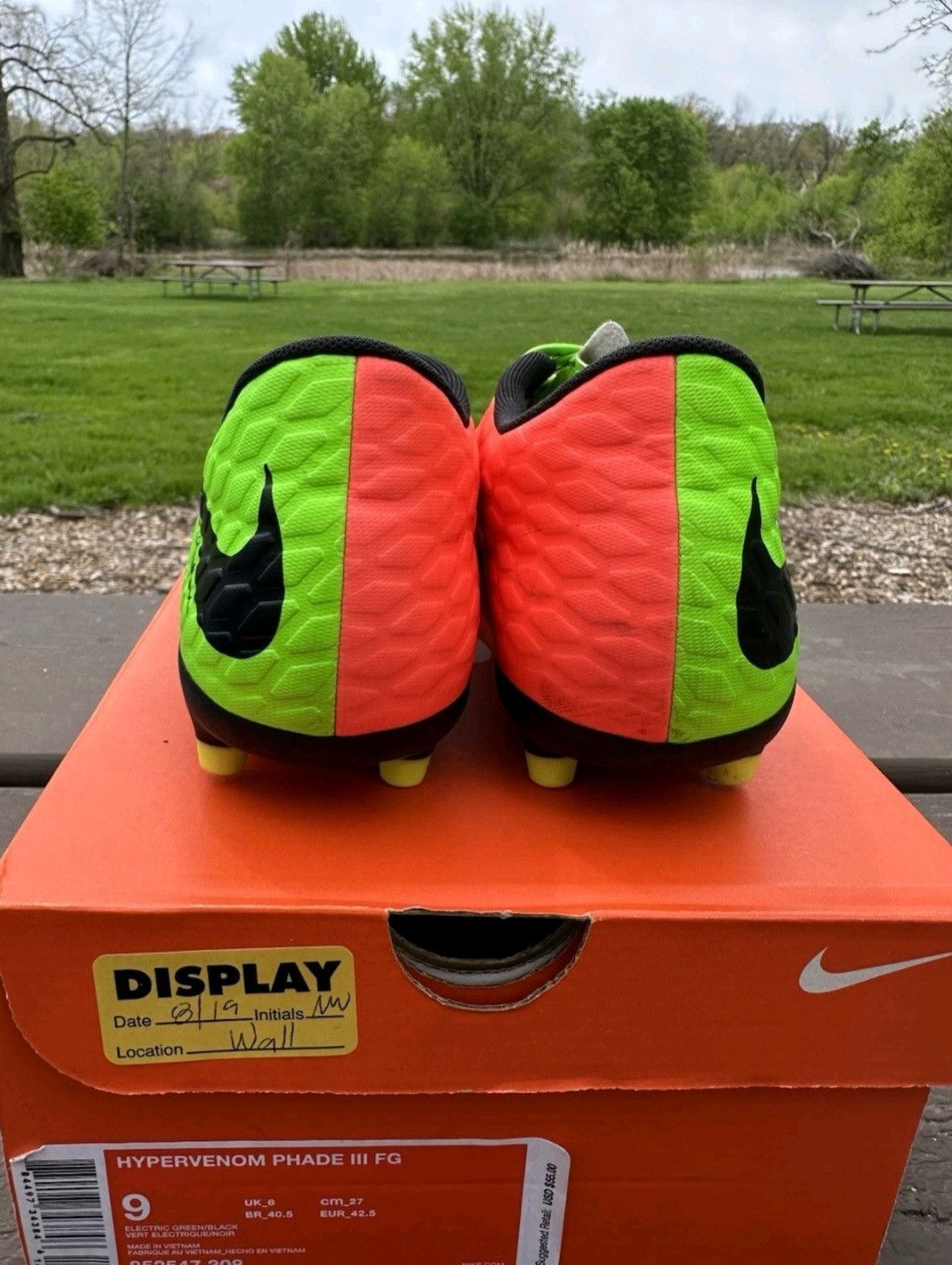 Nike Nike Hypervenom Phade 3 FG Electric Green / Black Size 9 Men Size US 9 / EU 42 - 6 Thumbnail