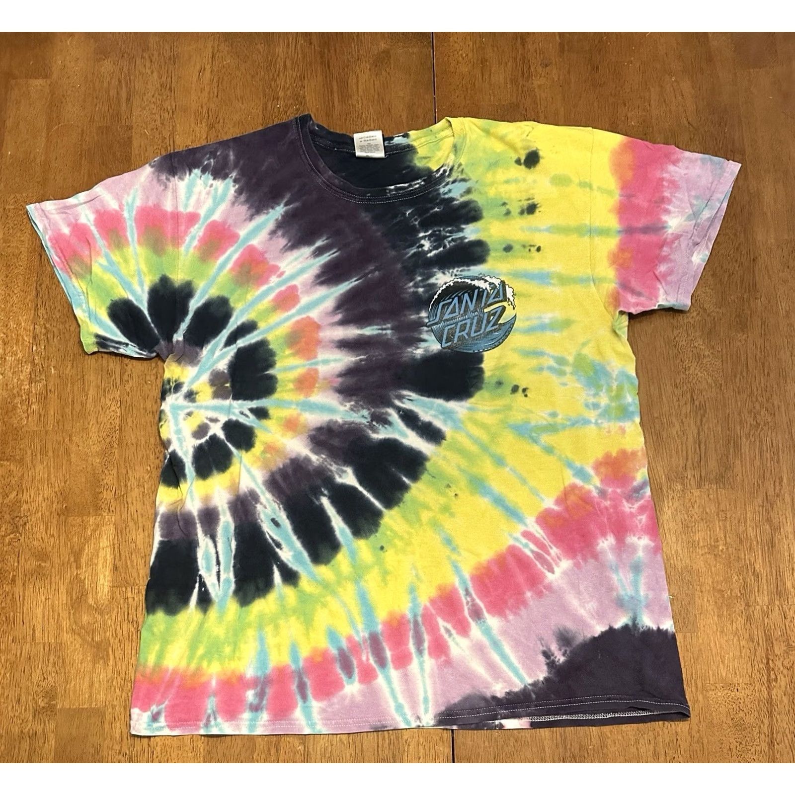 Vintage Santa Cruz Skateboards Tie Dye T Shirt Large Men Size US L / EU 52-54 / 3 - 2 Thumbnail
