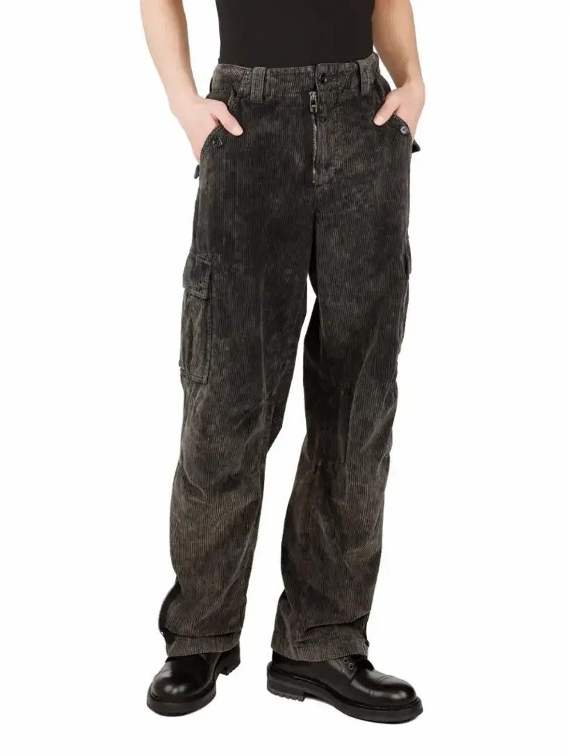 Dolce & Gabbana o1s22i1n0225 Corduroy Cargo Pant in Grey Size US 32 / EU 48 - 3 Thumbnail