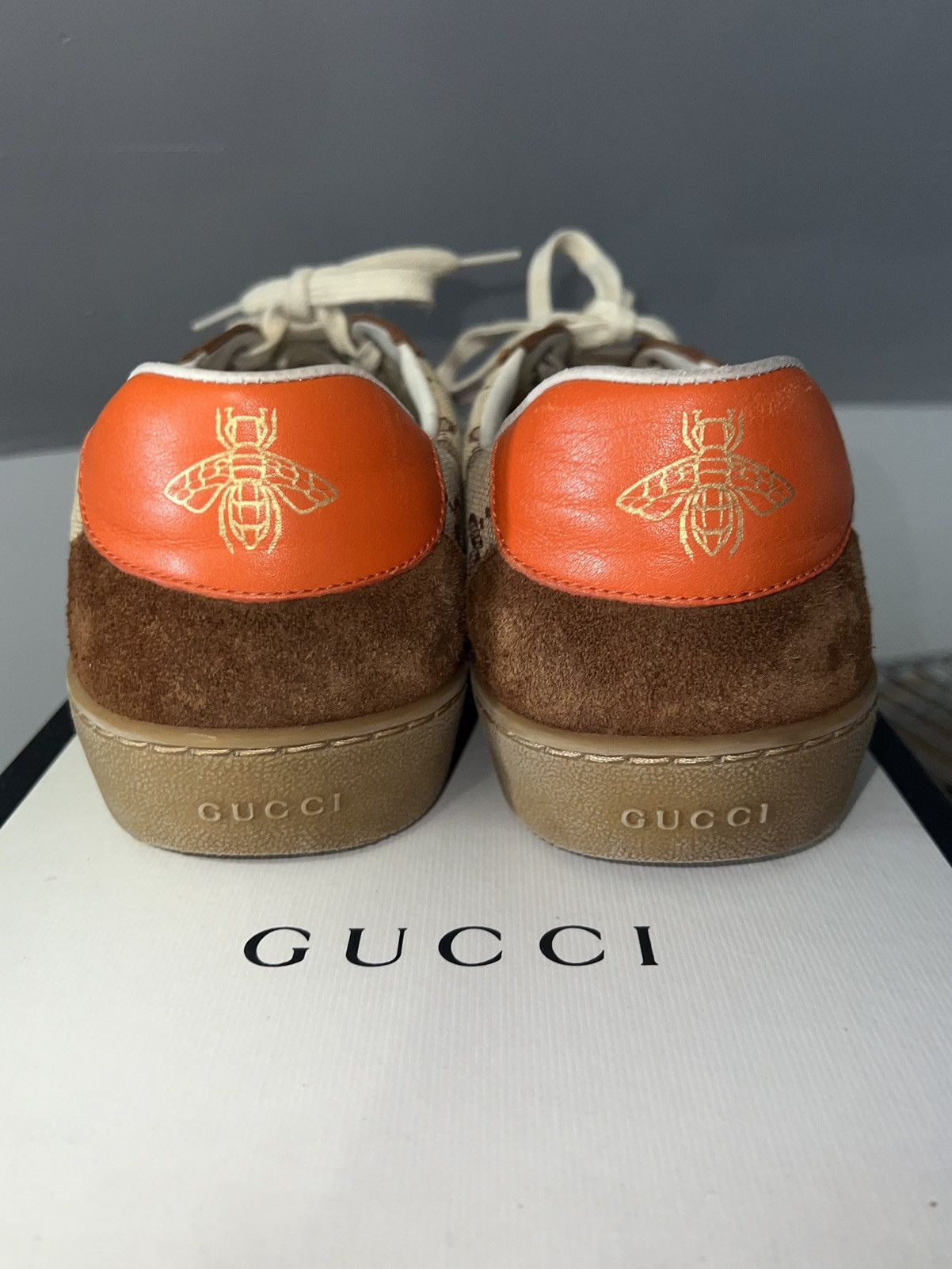 Gucci × Vintage Gucci G74 'Brick Red Beige' Size US 9.5 / EU 42-43 - 4 Thumbnail