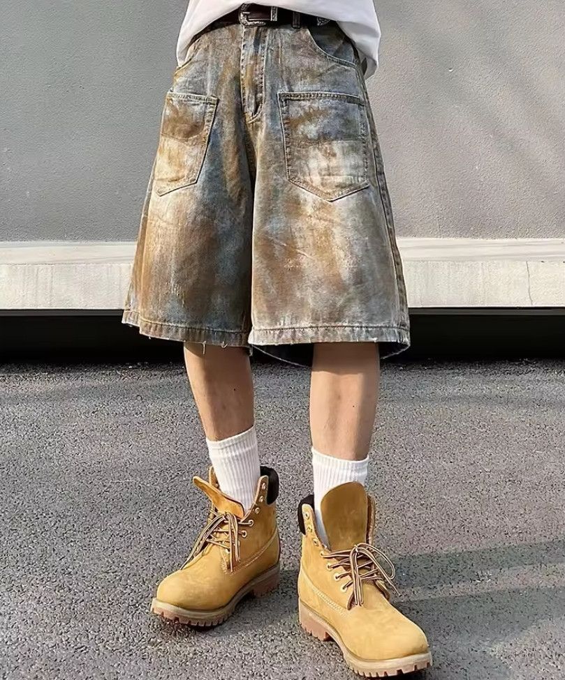 Japanese Brand × Vintage Rusty Denim Jorts Vintage Style Baggy Hip Hop Party Size US 27 - 1 Thumbnail