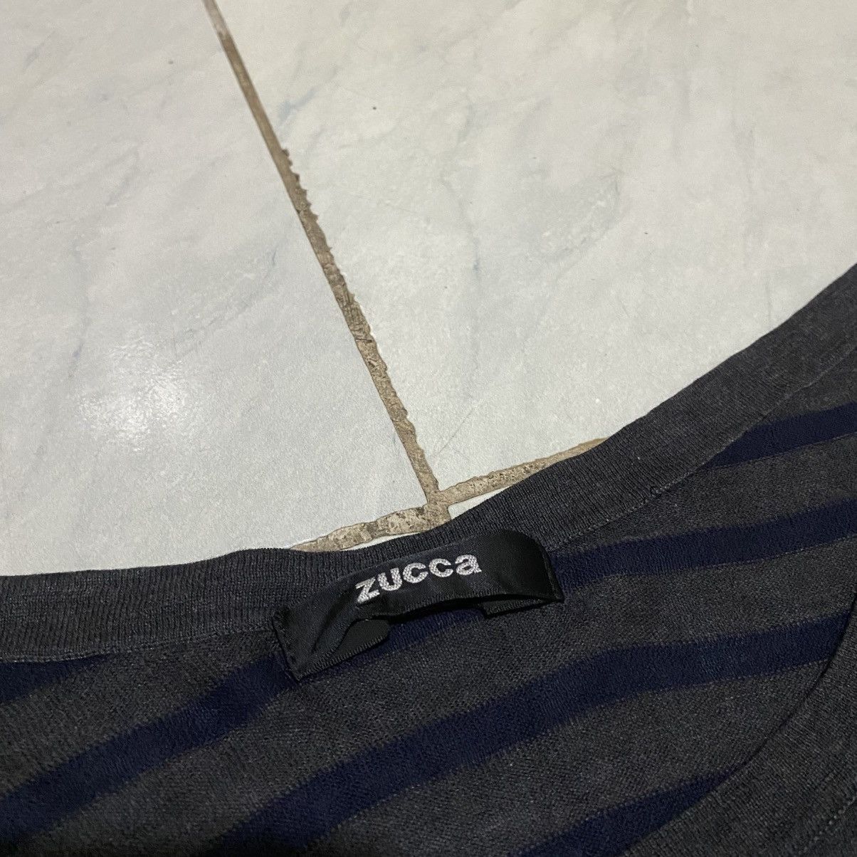 Zucca Zucca by Issey Miyake Pocket Stripe Pleated Knit Tee Size M / US 6-8 / IT 42-44 - 10 Thumbnail